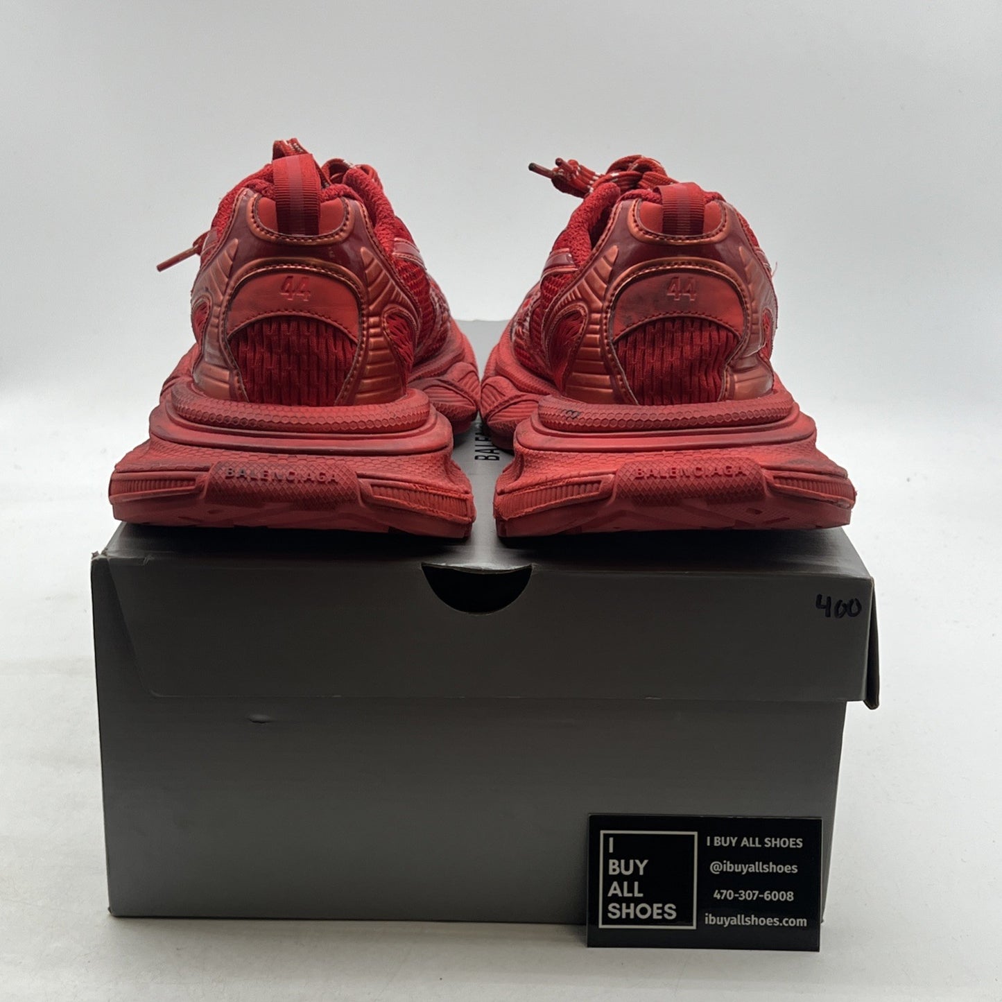 Size 11 - Balenciaga 3XL Distressed Sneakers in Red