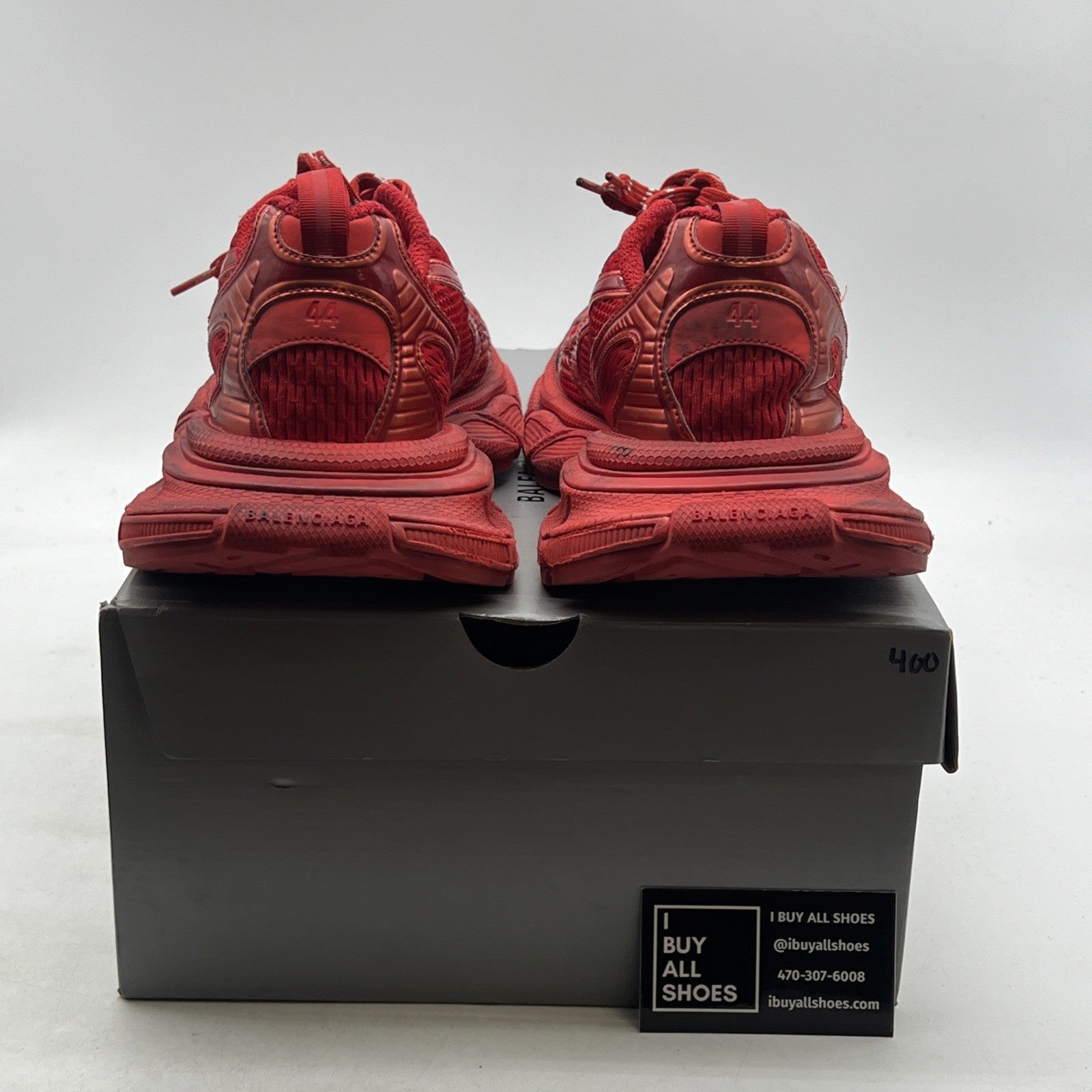 Size 11 - Balenciaga 3XL Distressed Sneakers in Red