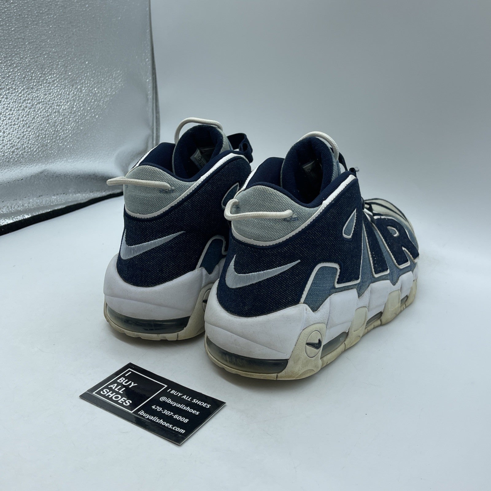 Size 11.5 - Nike Air More Uptempo 96 Denim White Blue Suede (CJ6125-100)