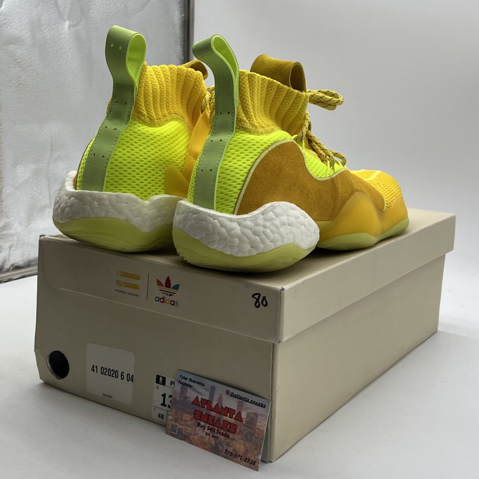 Size 13 - adidas Pharrell x Crazy BYW X Bright Yellow (EG7724)
