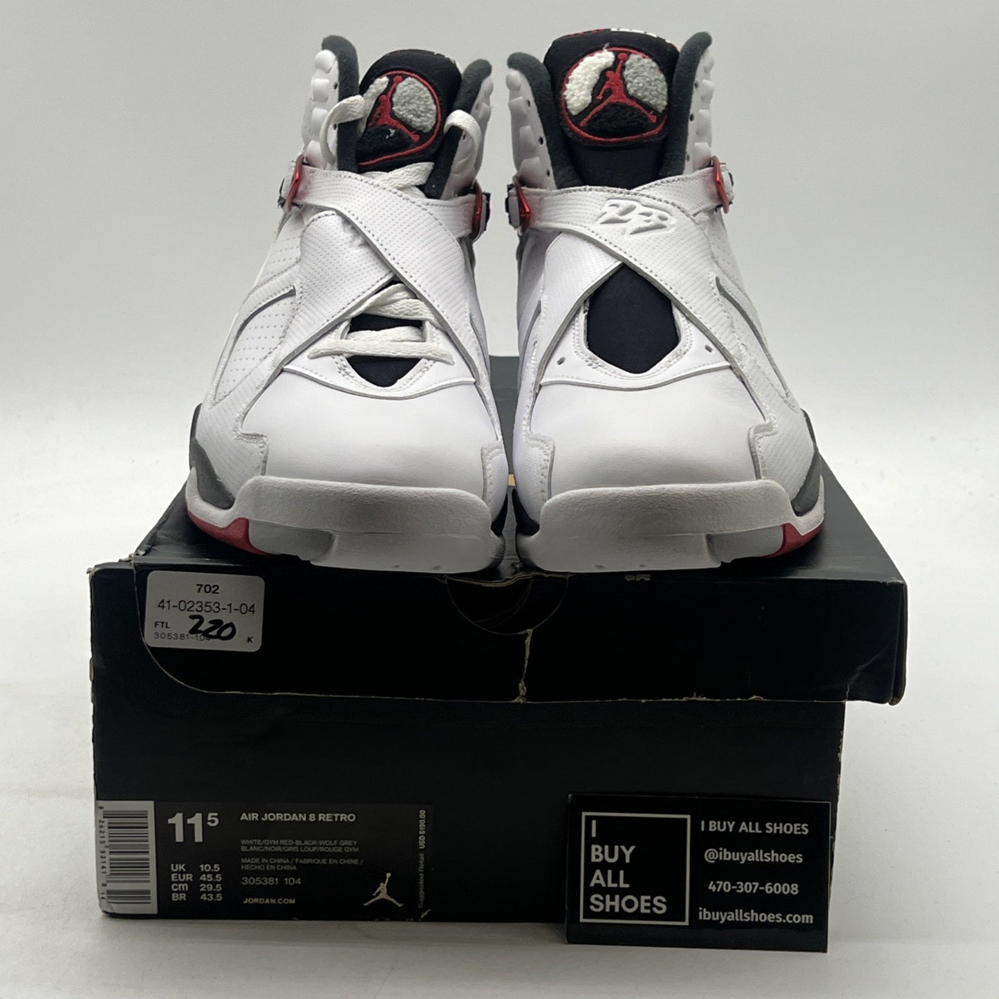 Size 11.5 - Air Jordan 8 Retro Alternate (305381-104)