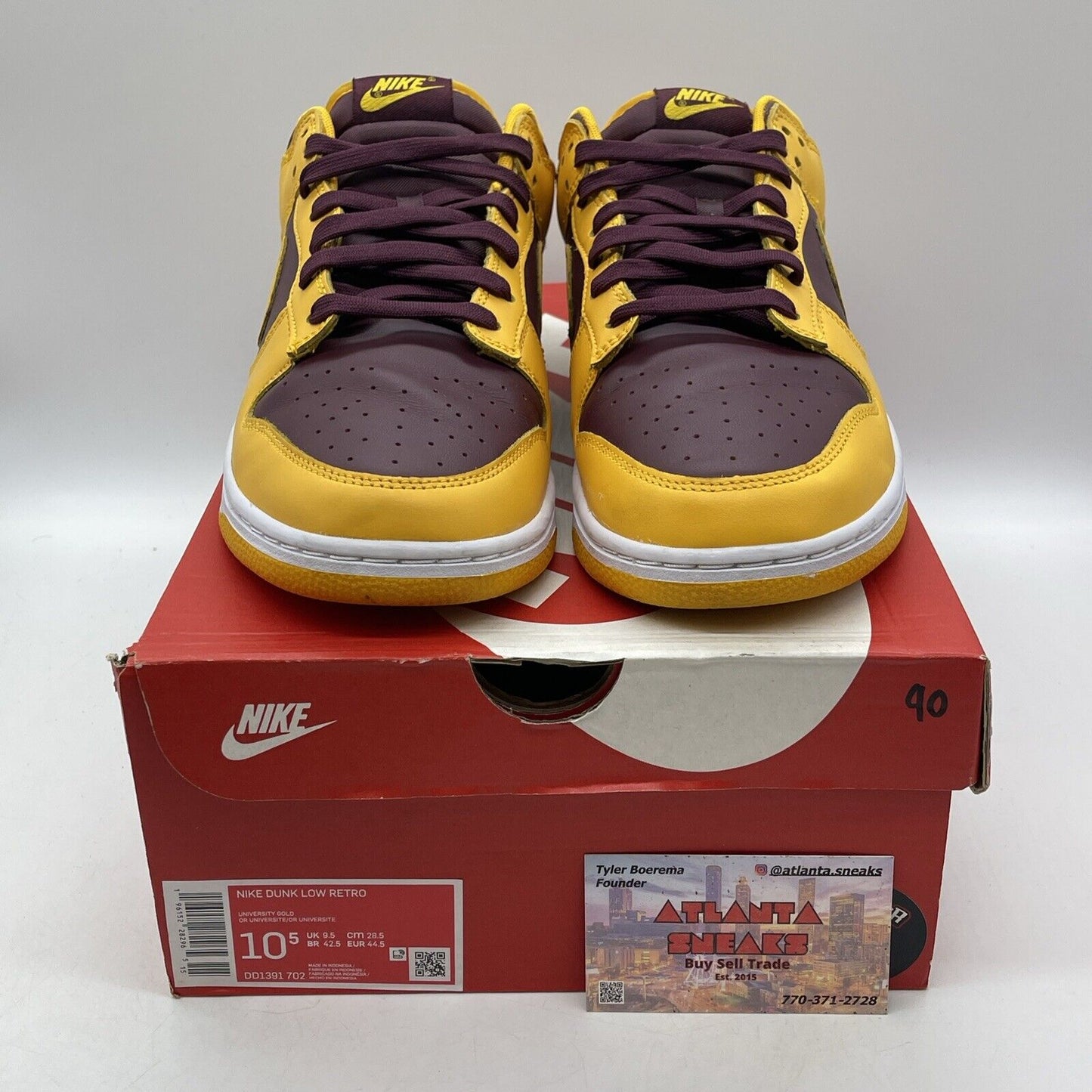 Size 10.5 - Nike Dunk Low Retro Arizona State Sun Yellow Leather  (DD1391-702)