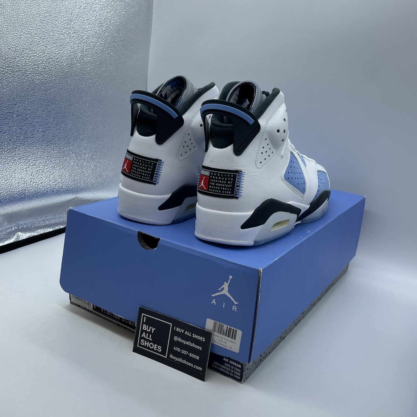 Size 9 - Air Jordan 6 Retro Mid UNC Home Suede Leather (CT8529-410)