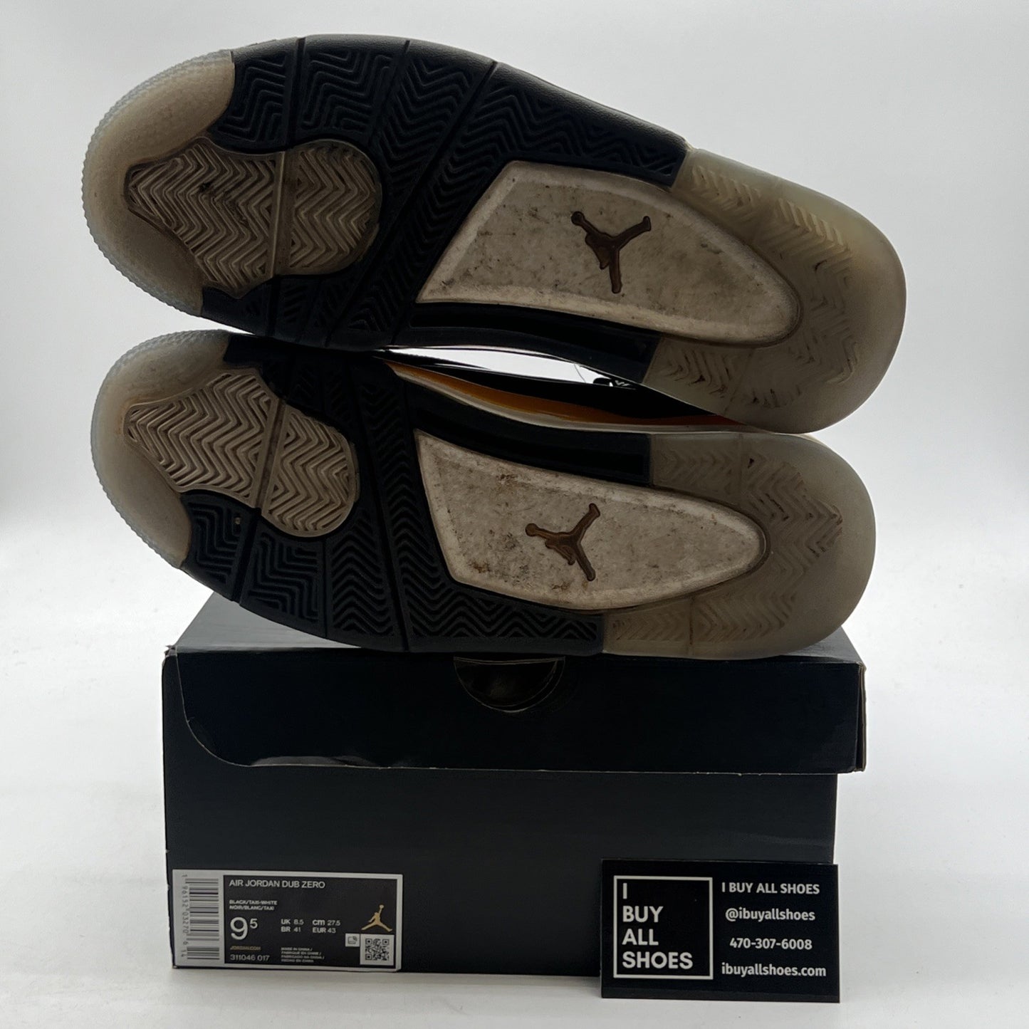 Size 9.5 - Jordan Dub Zero Black Taxi (311046-017)