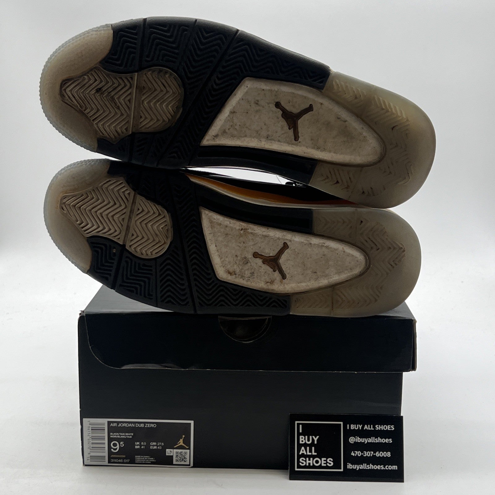 Size 9.5 - Jordan Dub Zero Black Taxi (311046-017)