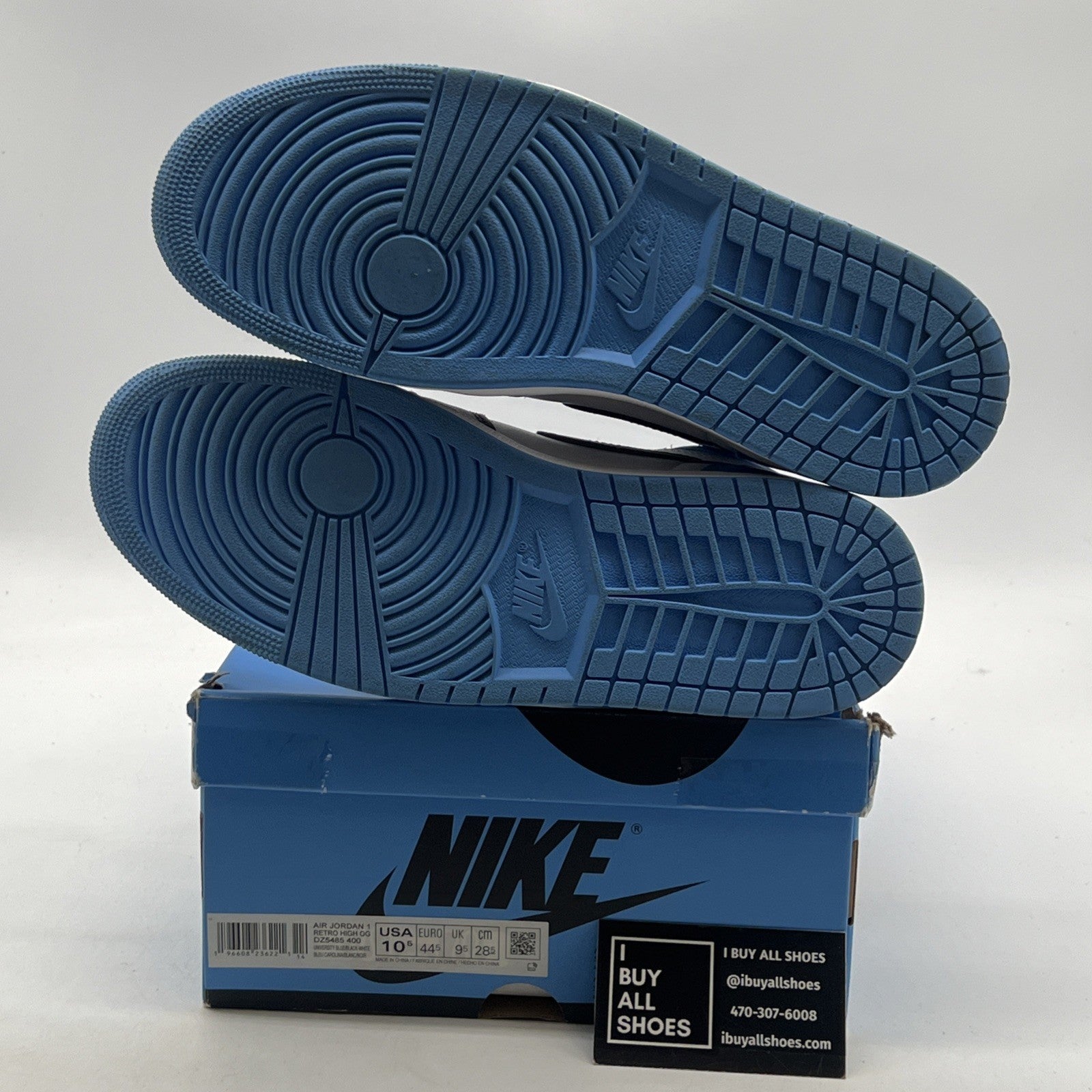 Size 10.5 - Air Jordan 1 Retro OG High UNC Toe (DZ5485-400)
