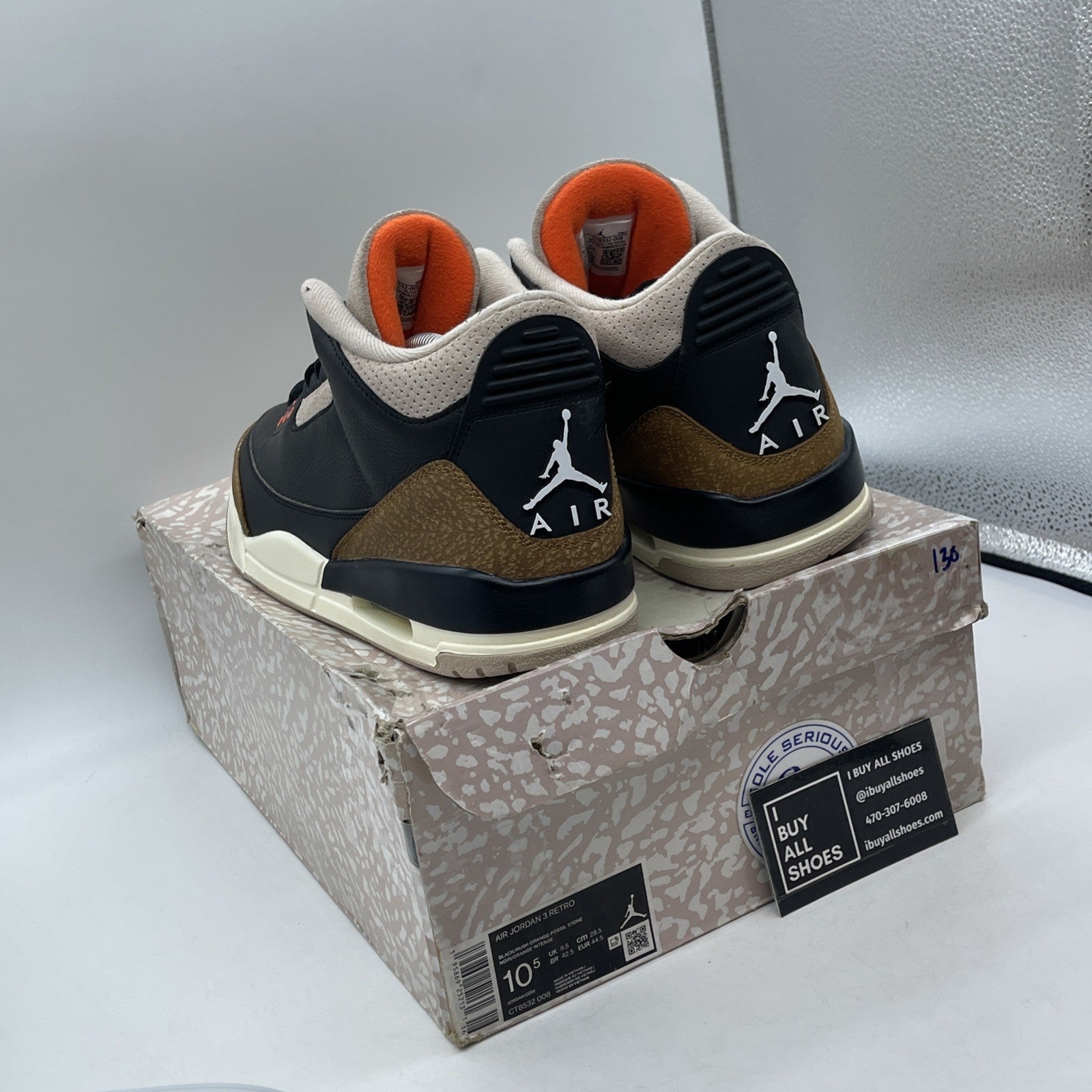 Size 10.5 - Jordan 3 Retro Mid Desert Elephant Black Brown Suede (CT8532-008)