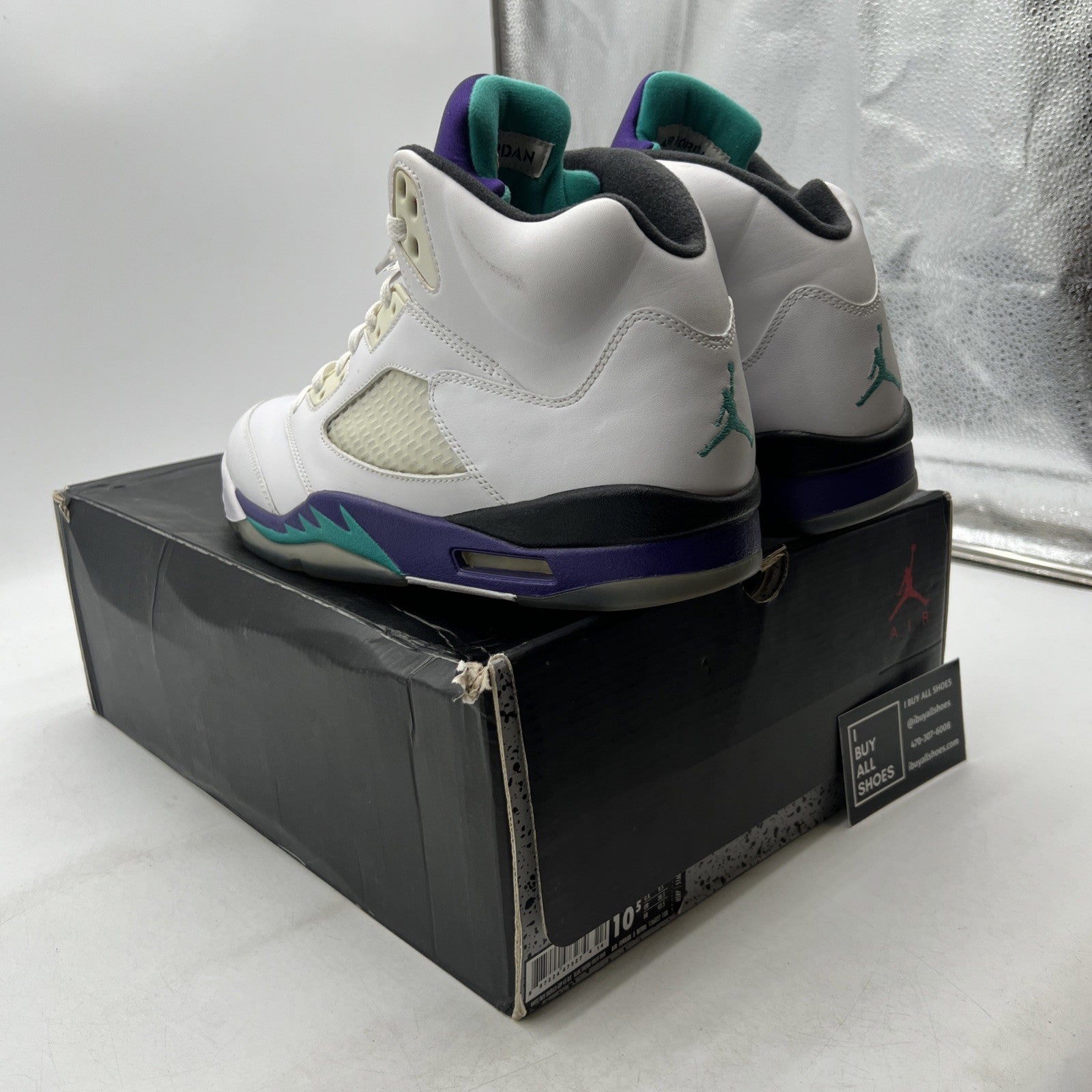 Size 10.5 - Air Jordan 5 Retro Grape 2013 (136027-108)