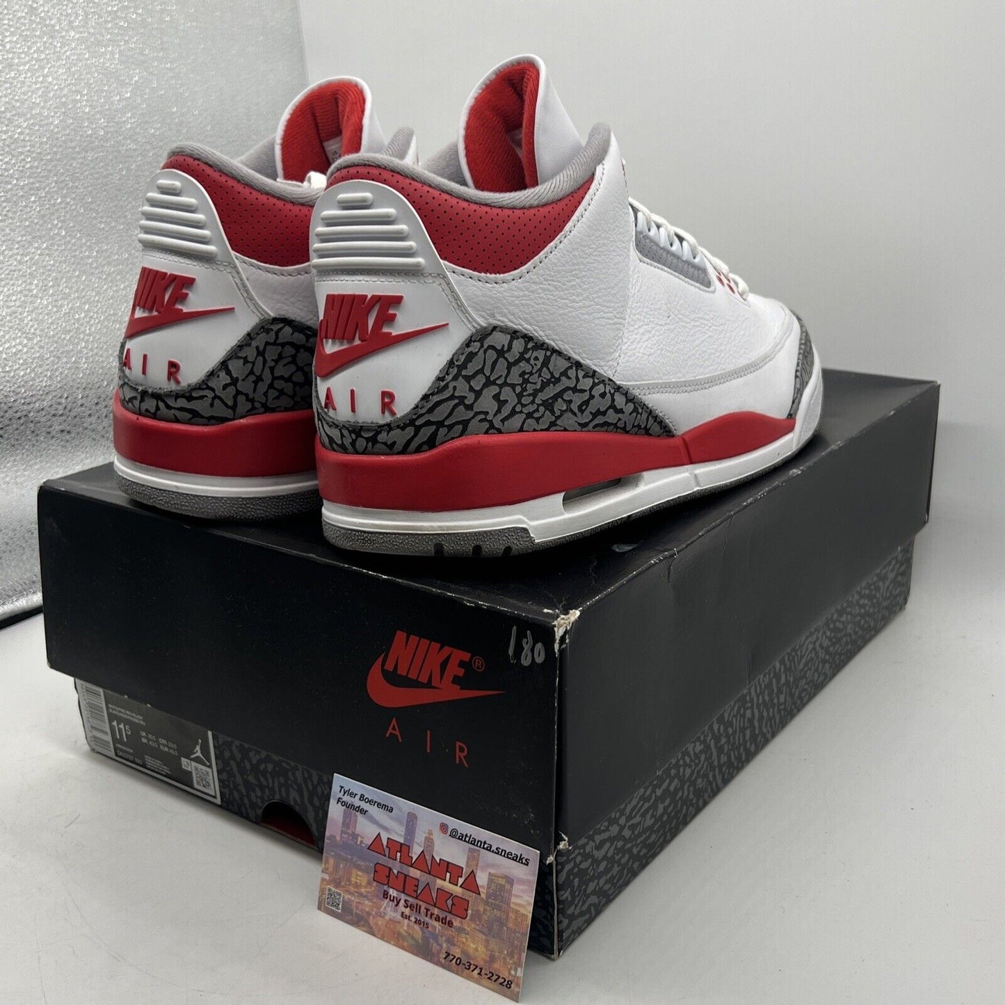 Size 11.5 - Jordan 3 Retro Mid Fire Red Black White Red Leather (DN3707-160)