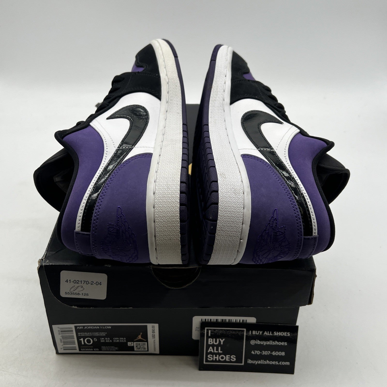 Size 10.5 - Air Jordan 1 Low Court Purple (553558-125)