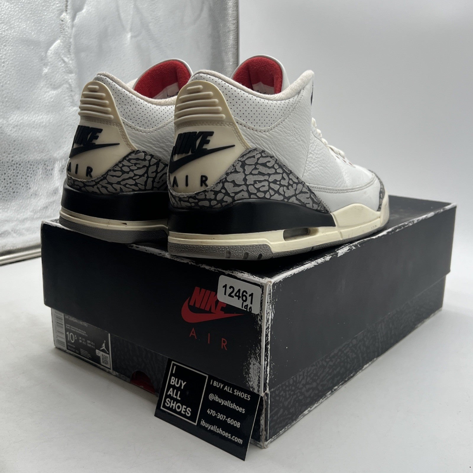 Size 10.5 - Air Jordan 3 Retro Mid White Cement Reimagined (DN3707-100)