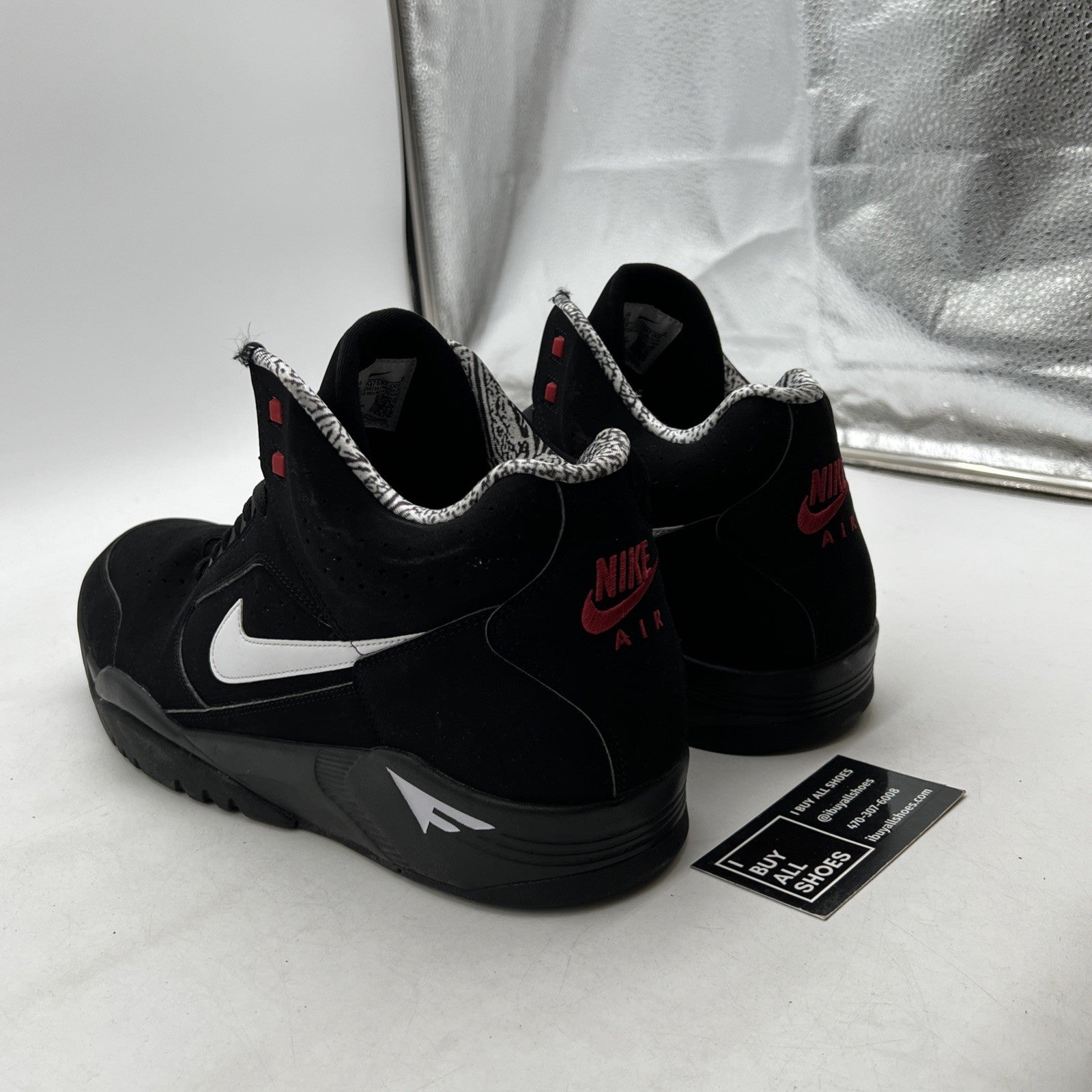 Size 15 - Nike Air Flight Lite Mid Black White (DQ7687-003)