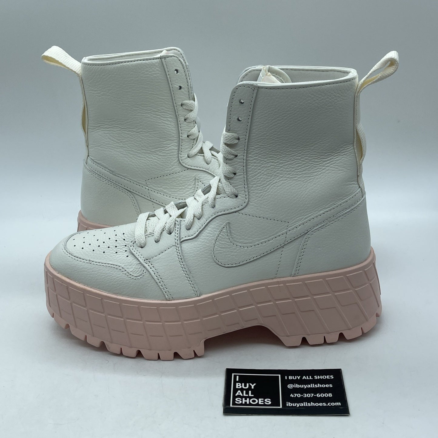 Size 9W - Air Jordan 1 Brooklyn Women's Boots Sail Legend Pink (FJ5737-116)