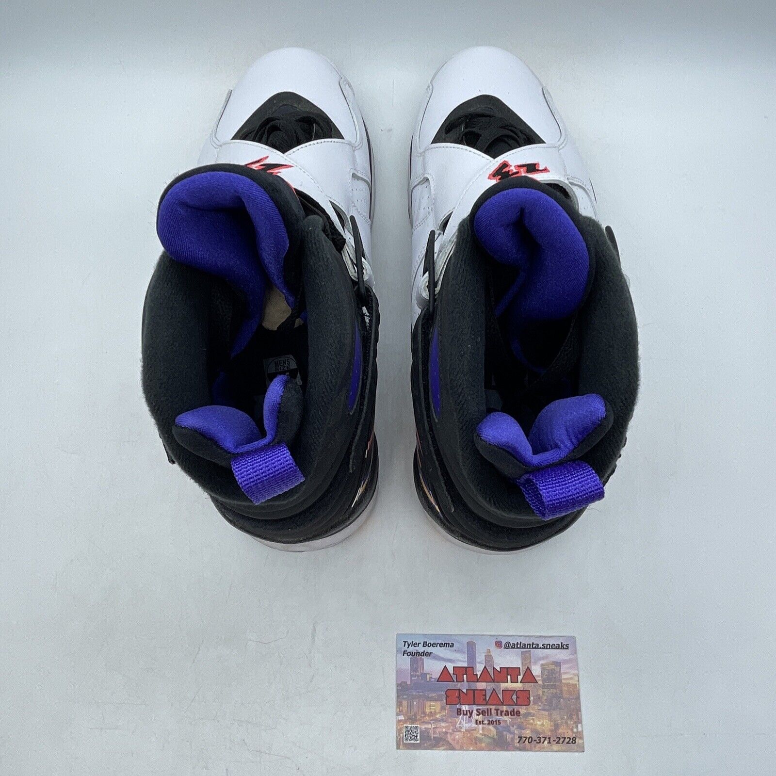 Size 8.5 - Air Jordan 8 Three-Peat Purple White Black Orange (305381-142)