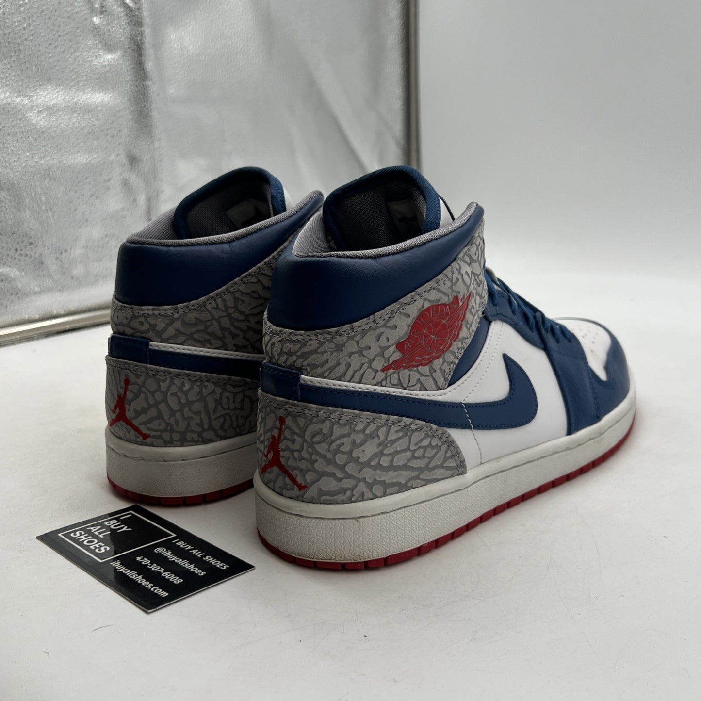 Size 9.5 - Air Jordan 1 Mid True Blue (554724-107)