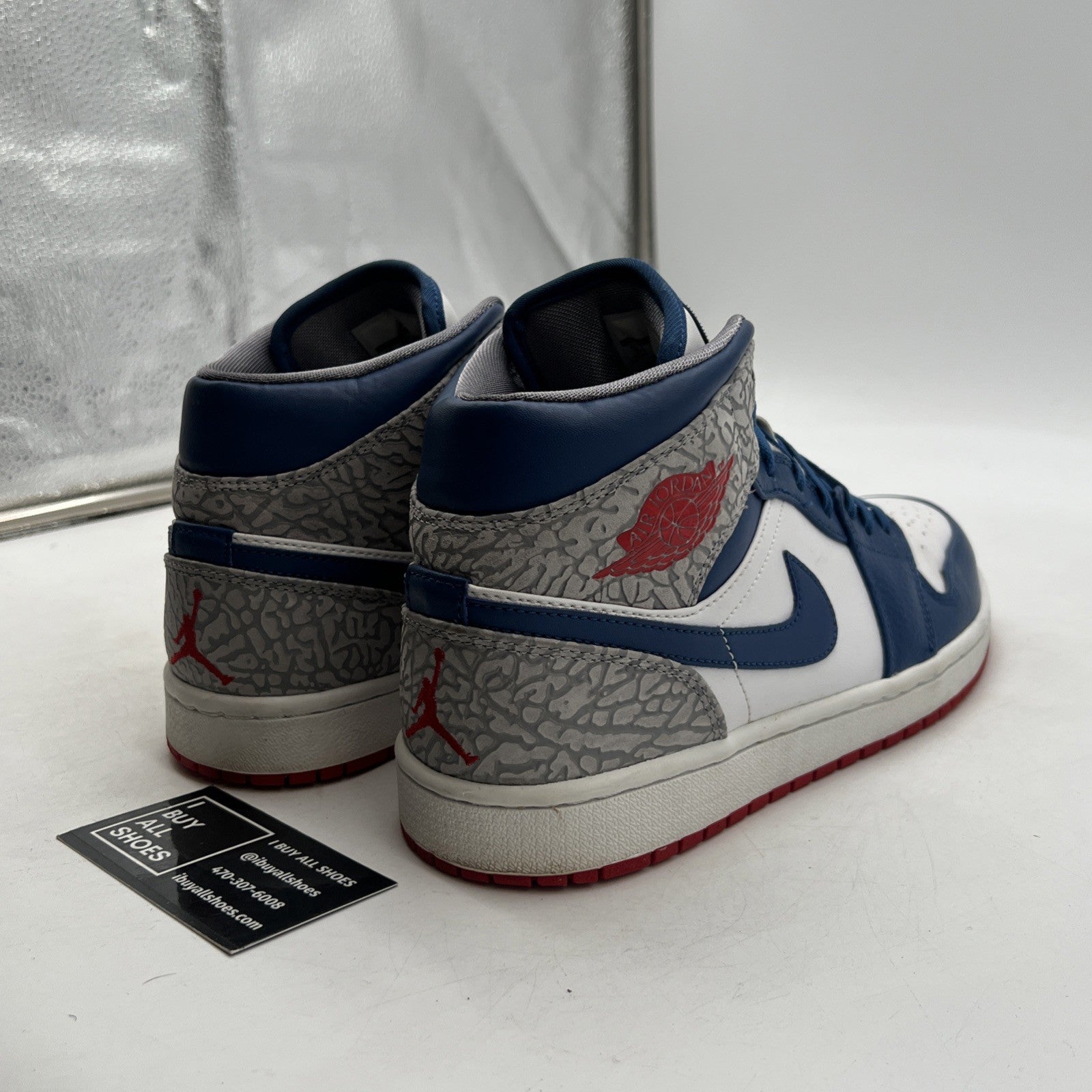 Size 9.5 - Air Jordan 1 Mid True Blue (554724-107)