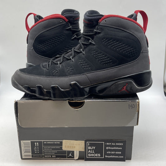 Size 11 - Air Jordan 9 Retro 2010 Charcoal Grey Black Suede (302370-005)