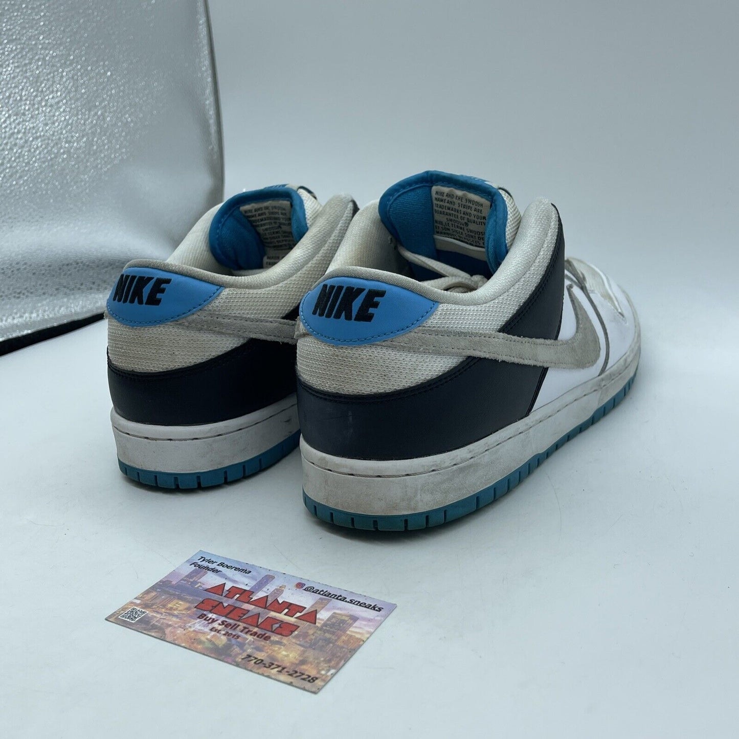 Size 11 - Nike Dunk Pro SB Low Laser Blue White Suede Leather (BQ6817-101)