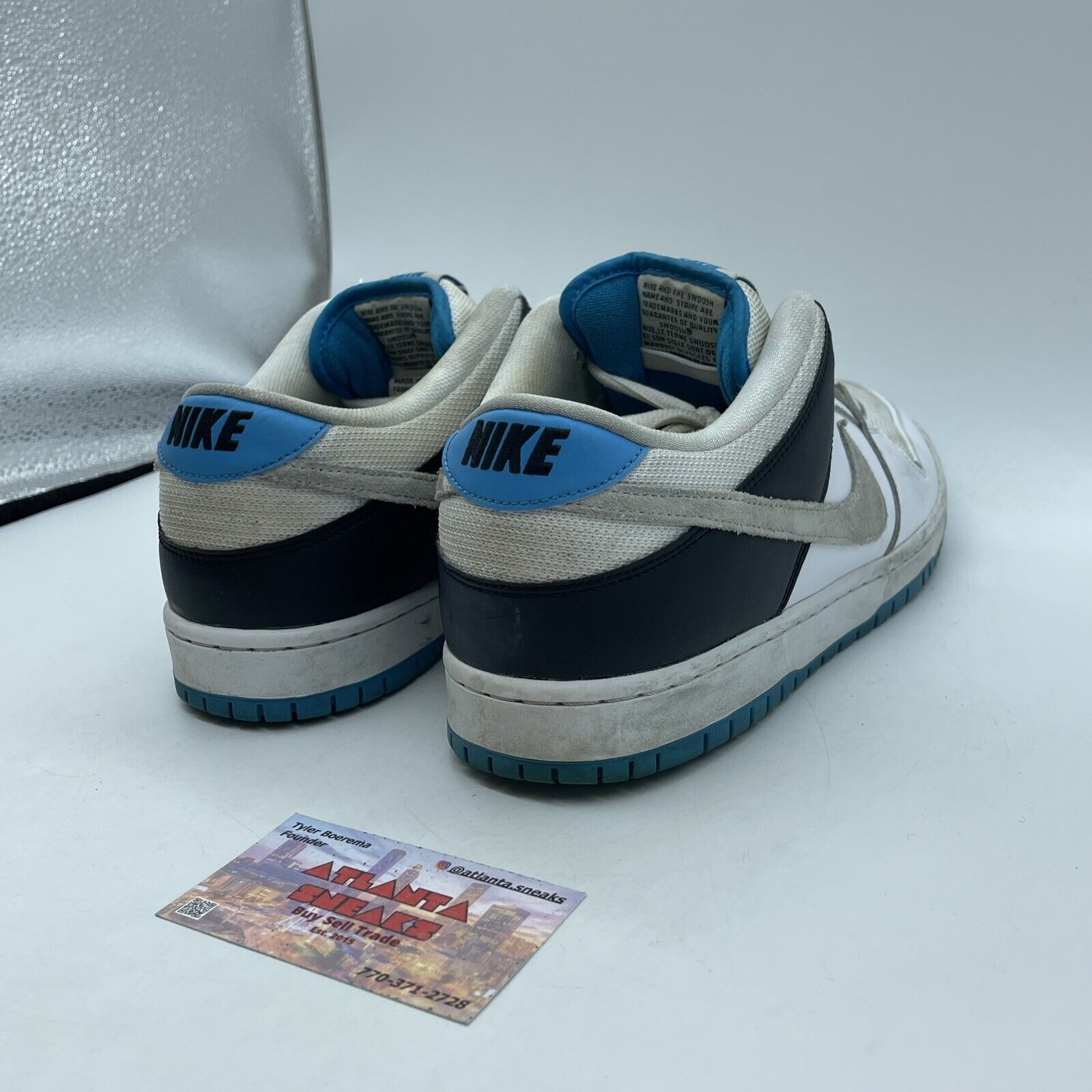 Size 11 - Nike Dunk Pro SB Low Laser Blue White Suede Leather (BQ6817-101)