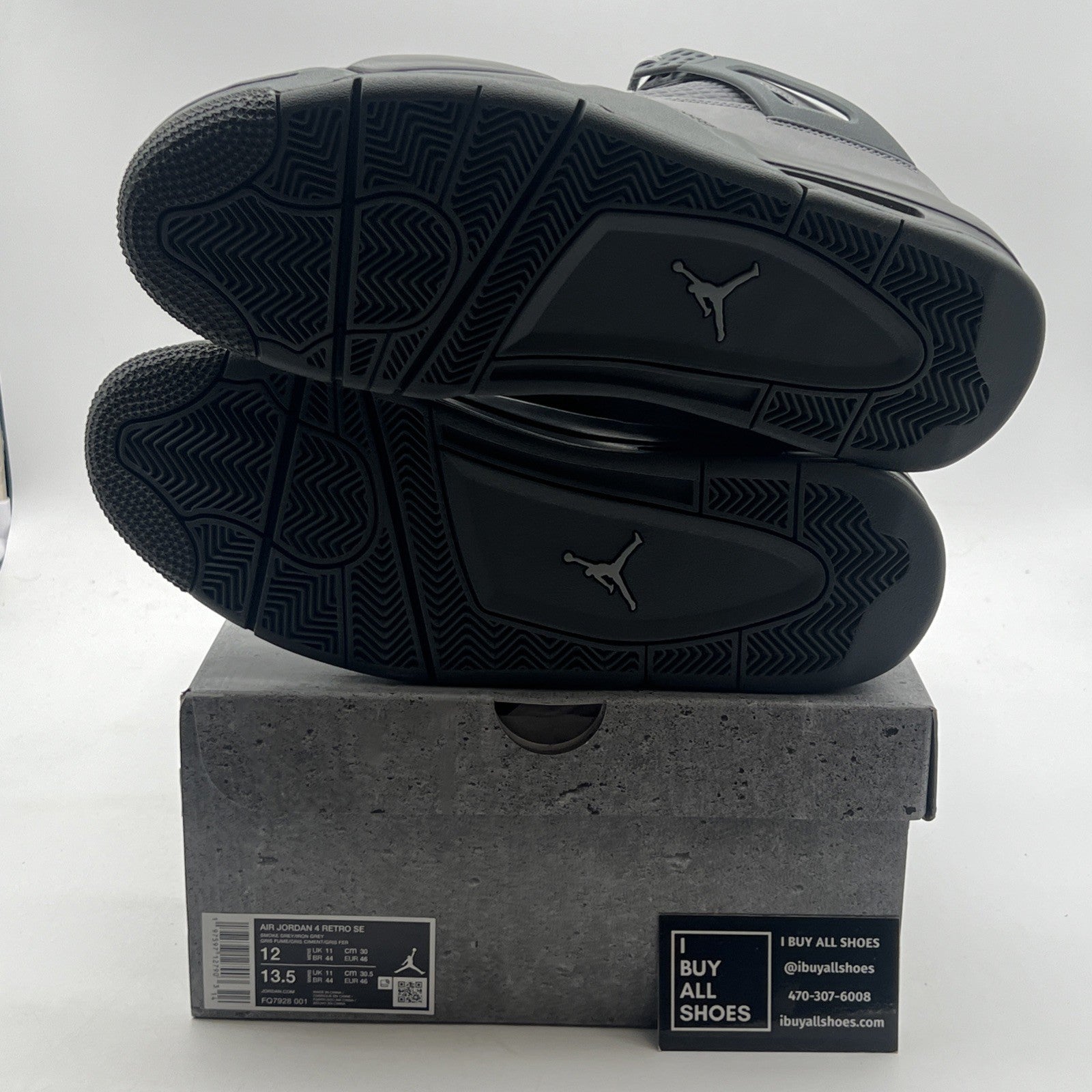 Size 12 - Air Jordan 4 Retro 2024 Paris Olympics Wet Cement (FQ7928-001)
