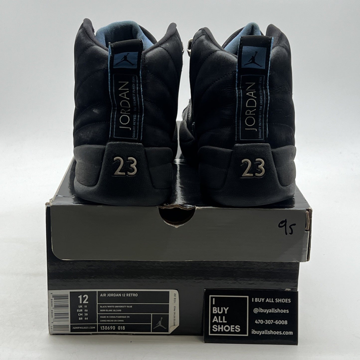 Size 12 - Air Jordan 12 Retro 2009 Nubuck (130690-018)