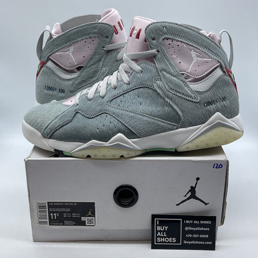 Size 11.5 - Air Jordan 7 Retro SE Hare 2.0 Grey Pink Suede Leather ( CT8528-002)