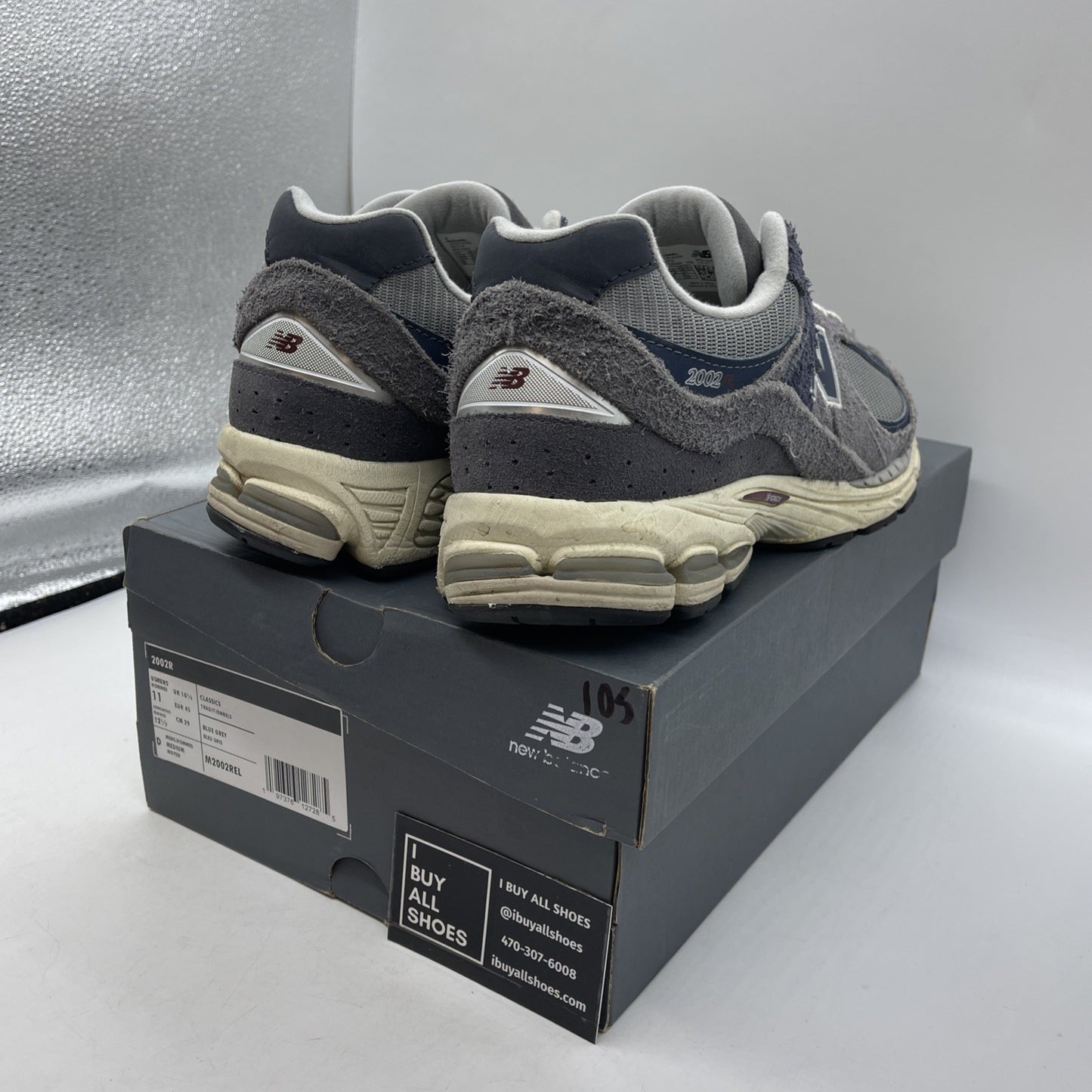 Size 11 - New Balance 2002R Castlerock Navy Grey Suede Leather (M2002REL)