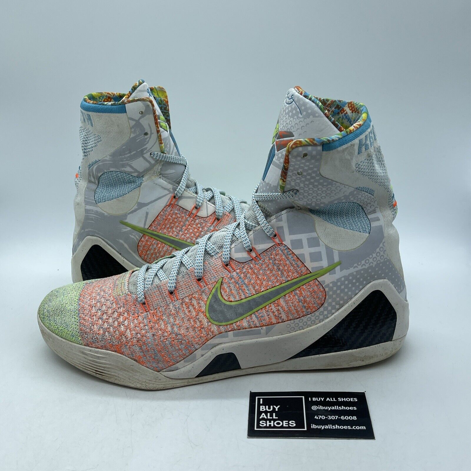 Size 13 - Nike Kobe 9 Elite Premium What The Kobe Green White (678301-904)