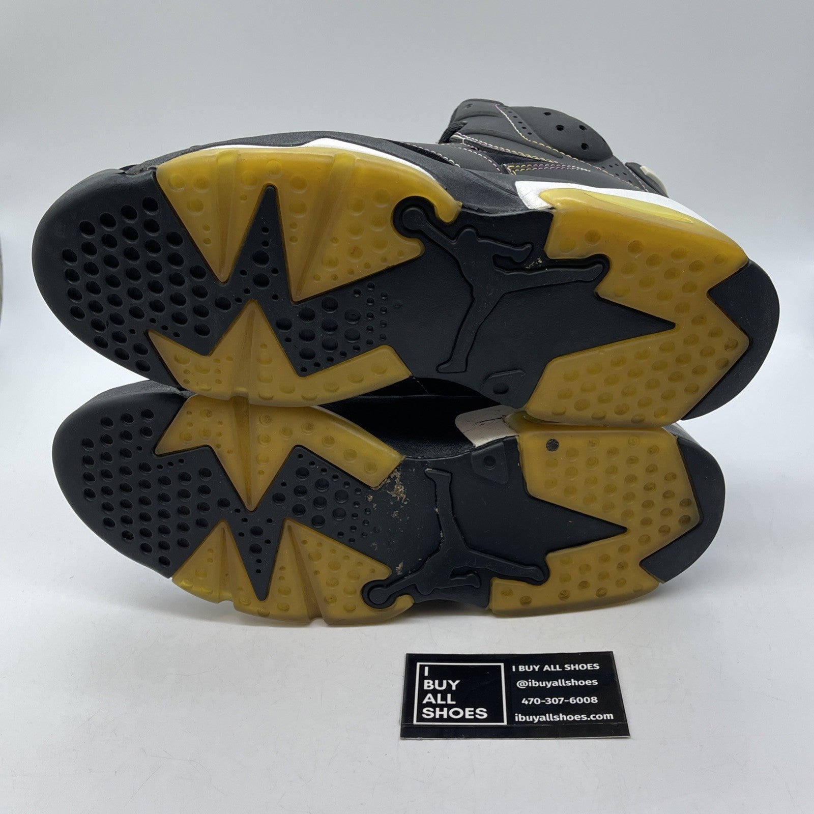 Size 9 - Air Jordan 6 Retro Lakers Black Grey Suede Leather (384664-002)
