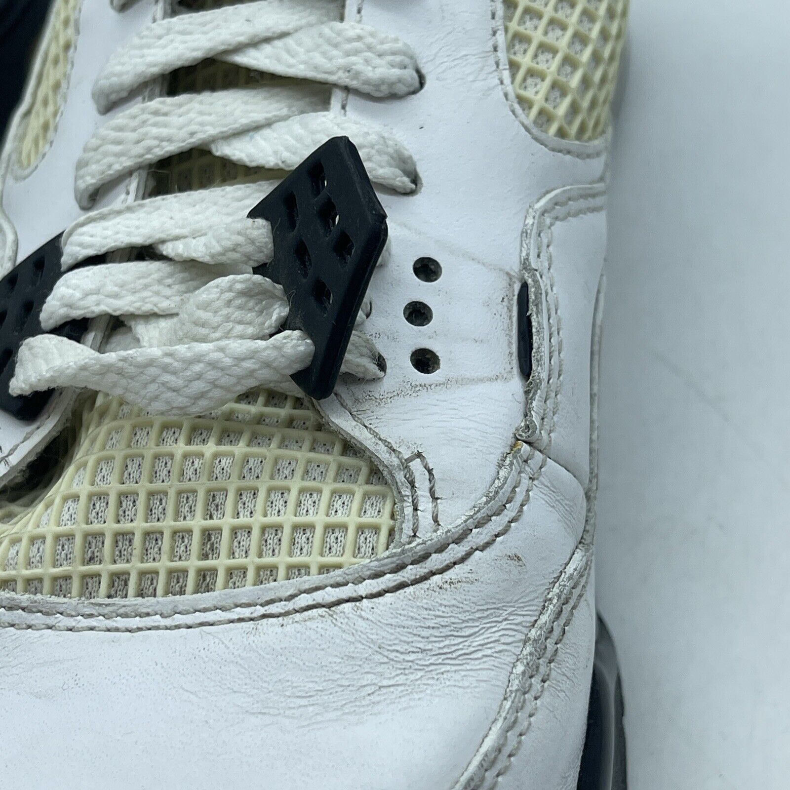 Size 10.5 - Jordan 4 Retro Cement 2012 White Red Black Leather (308497-103)