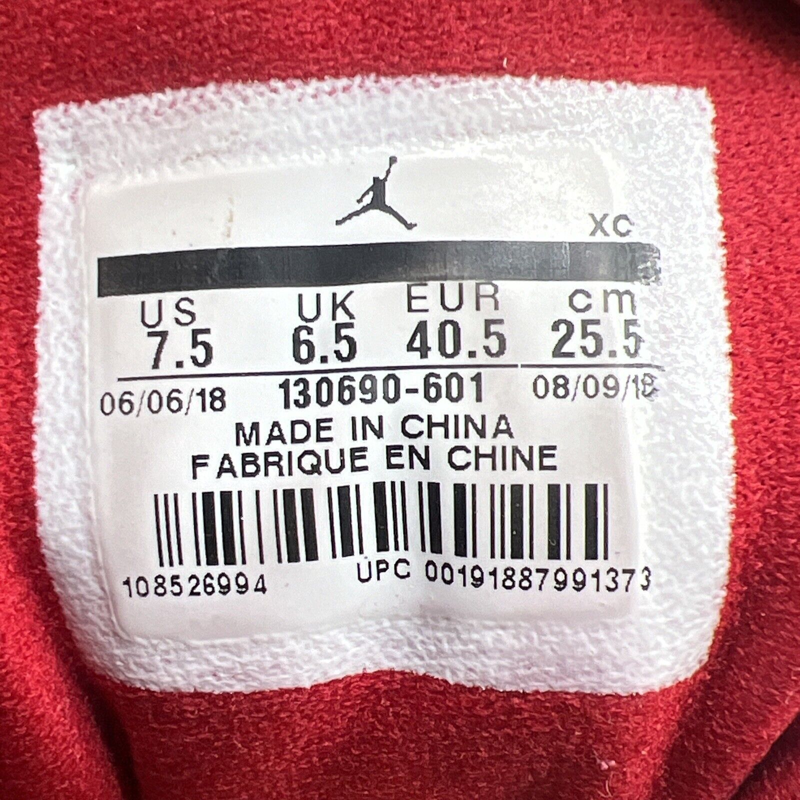 Size 7.5 - Air Jordan 12 Retro Gym Red (130690-601)