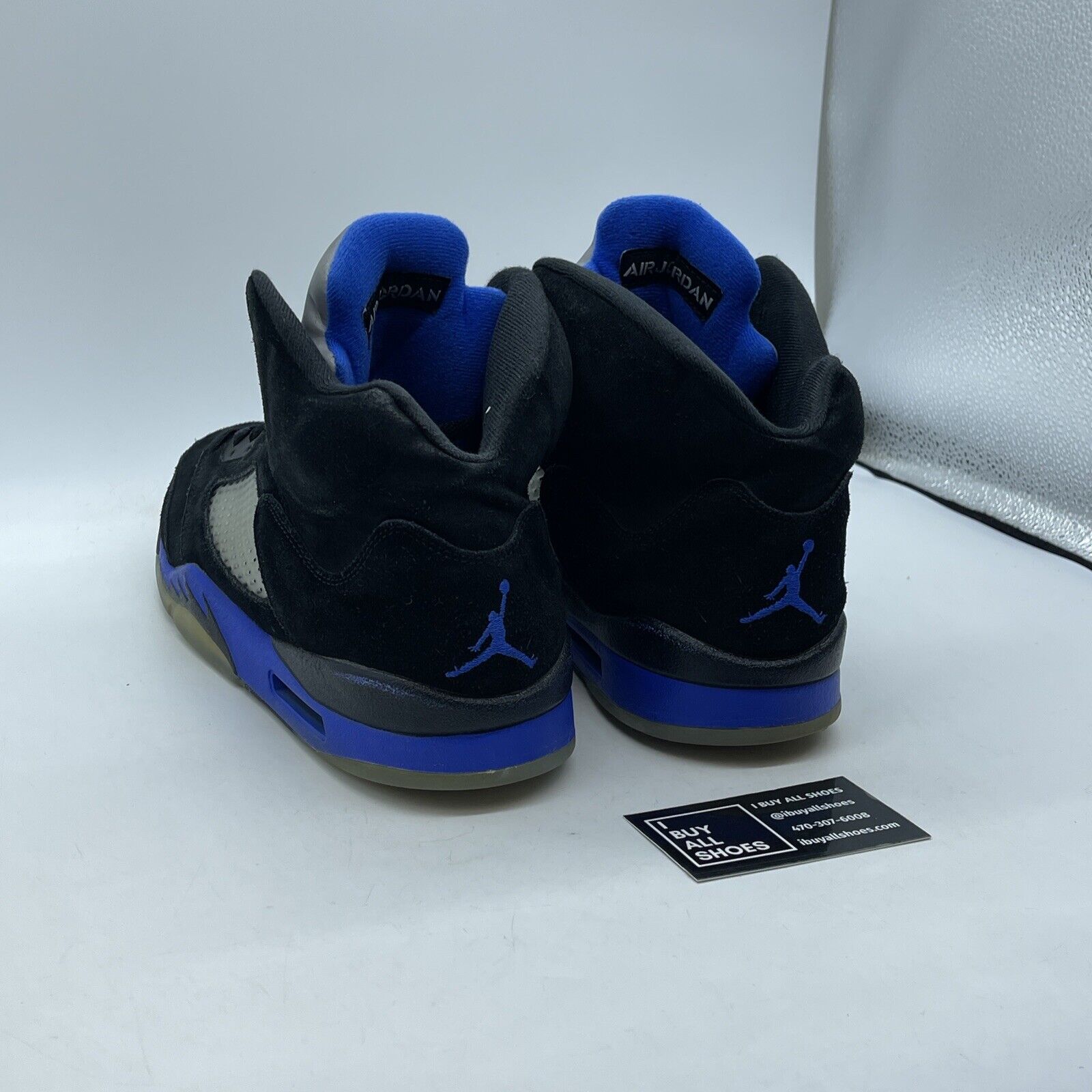 Size 13 - Jordan 5 Retro Mid Racer Blue Black Suede Leather (CT4838-004)