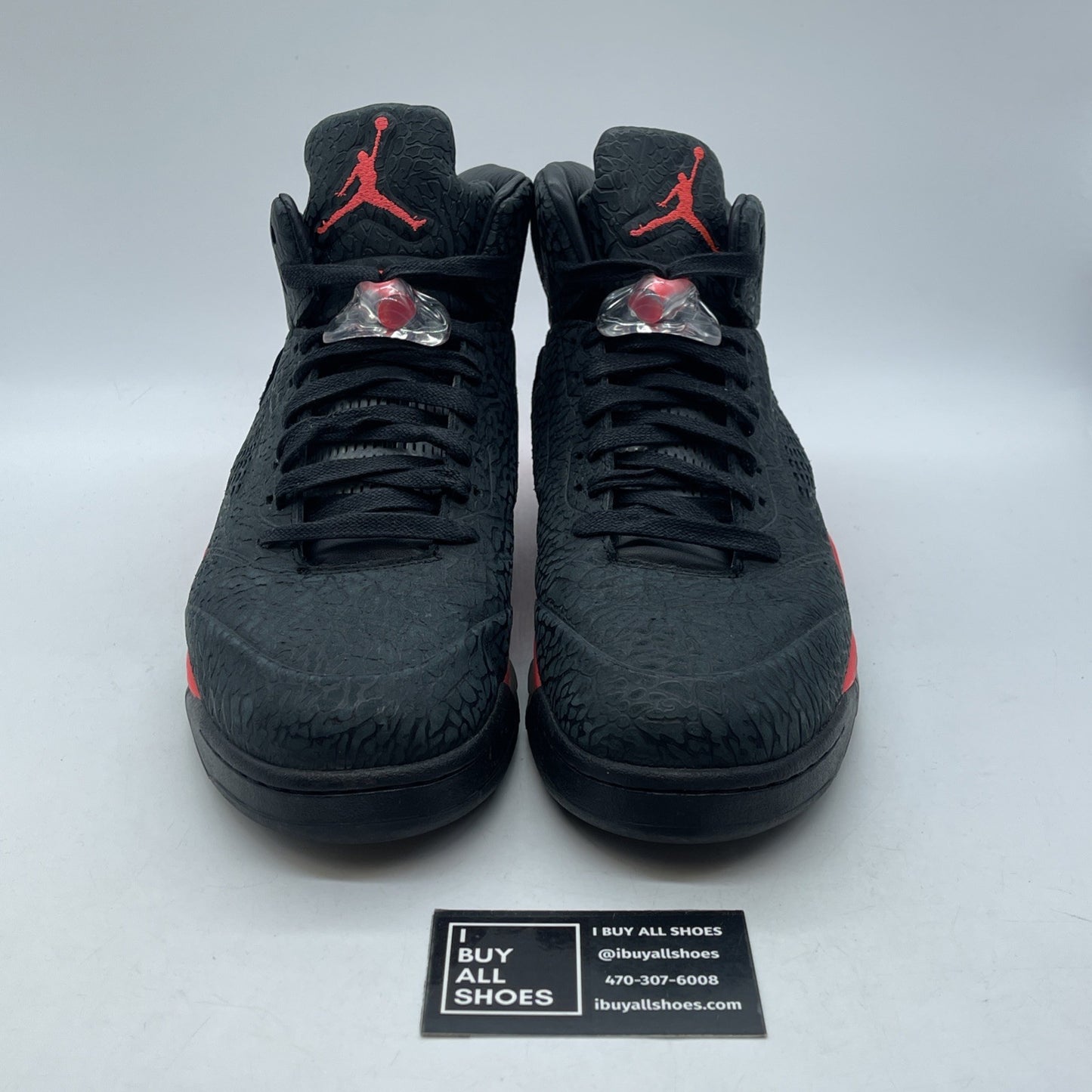 Size 11.5 - Air Jordan 5 Retro 3Lab5 Infrared Black Suede (599581-010)