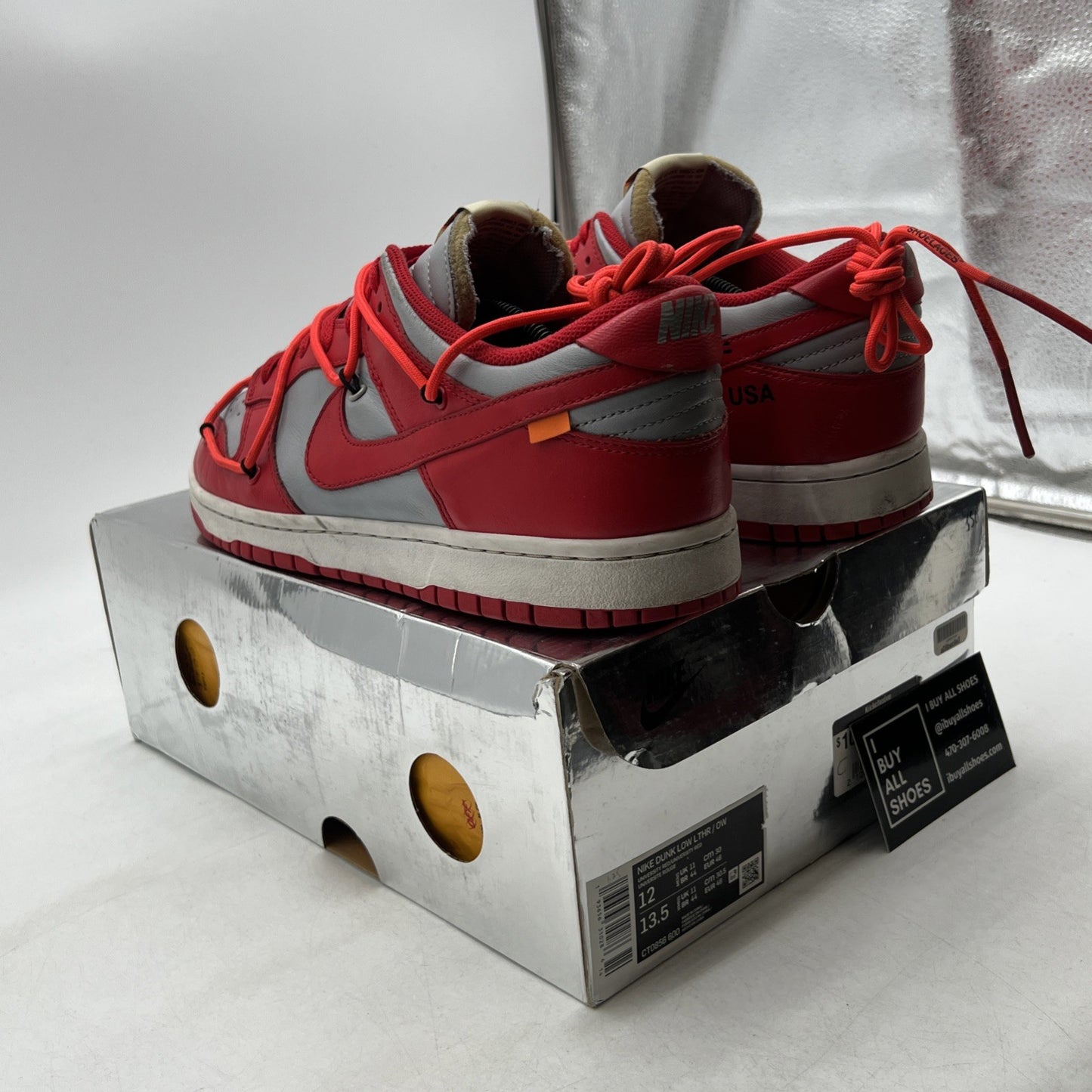 Size 12 - Nike Dunk Low x OFF-WHITE University Red 2019 (CT0856-600)