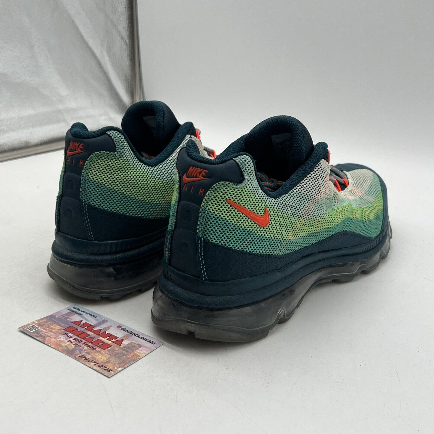 Size 11 - Nike Air Max 95 Dynamic Flywire Multicolor Green Suede (554715-383)