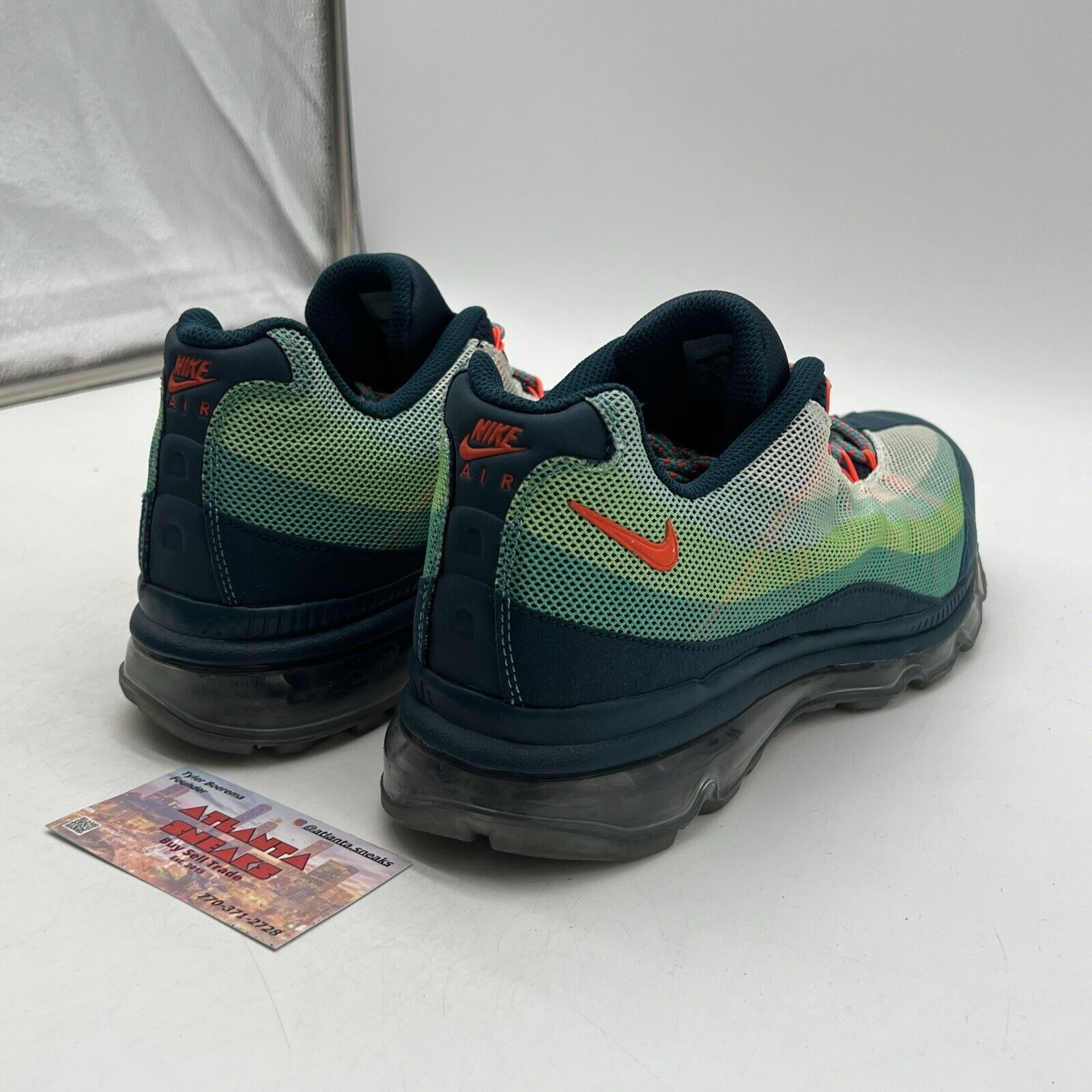 Size 11 - Nike Air Max 95 Dynamic Flywire Multicolor Green Suede (554715-383)