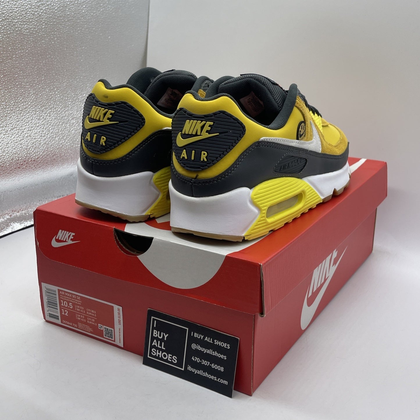 Size 10.5 - Nike Air Max 90 SE Go The Extra Smile Yellow Black (DO5848-700)