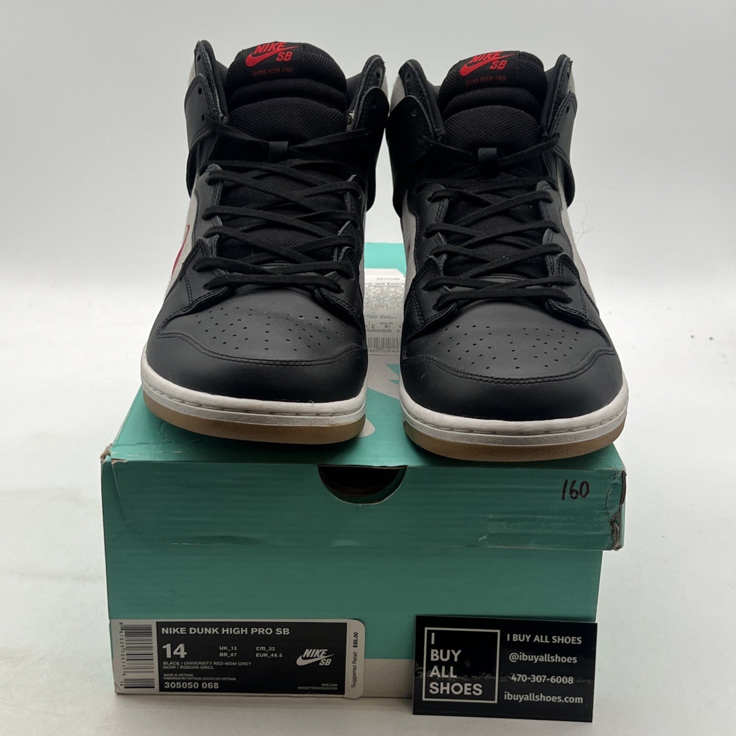 Size 14 - Nike Dunk Pro Sb High Black (305050-068)