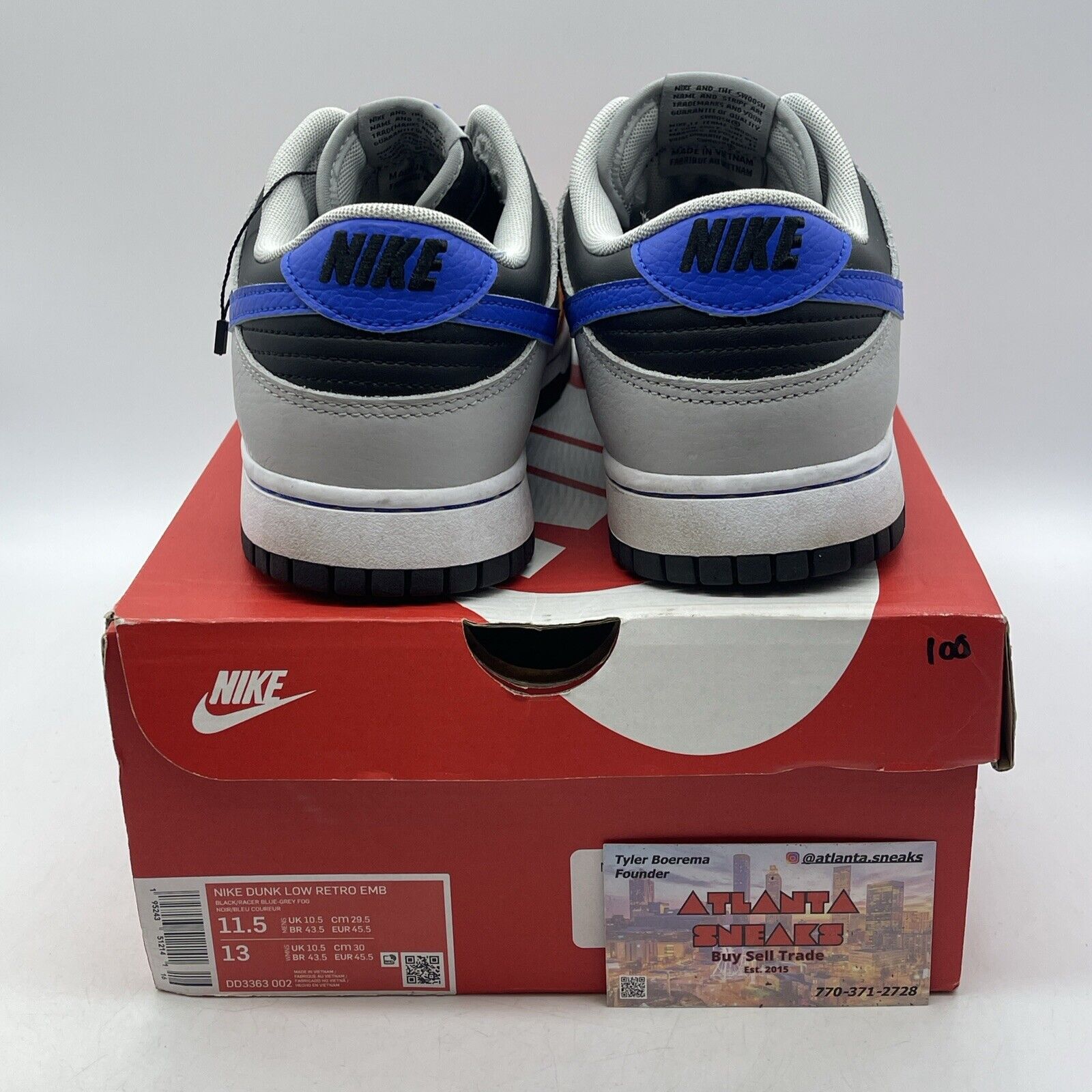 Size 11.5 - Nike NBA x Dunk EMB Low 75th Anniversary Knicks (DD3363-002)