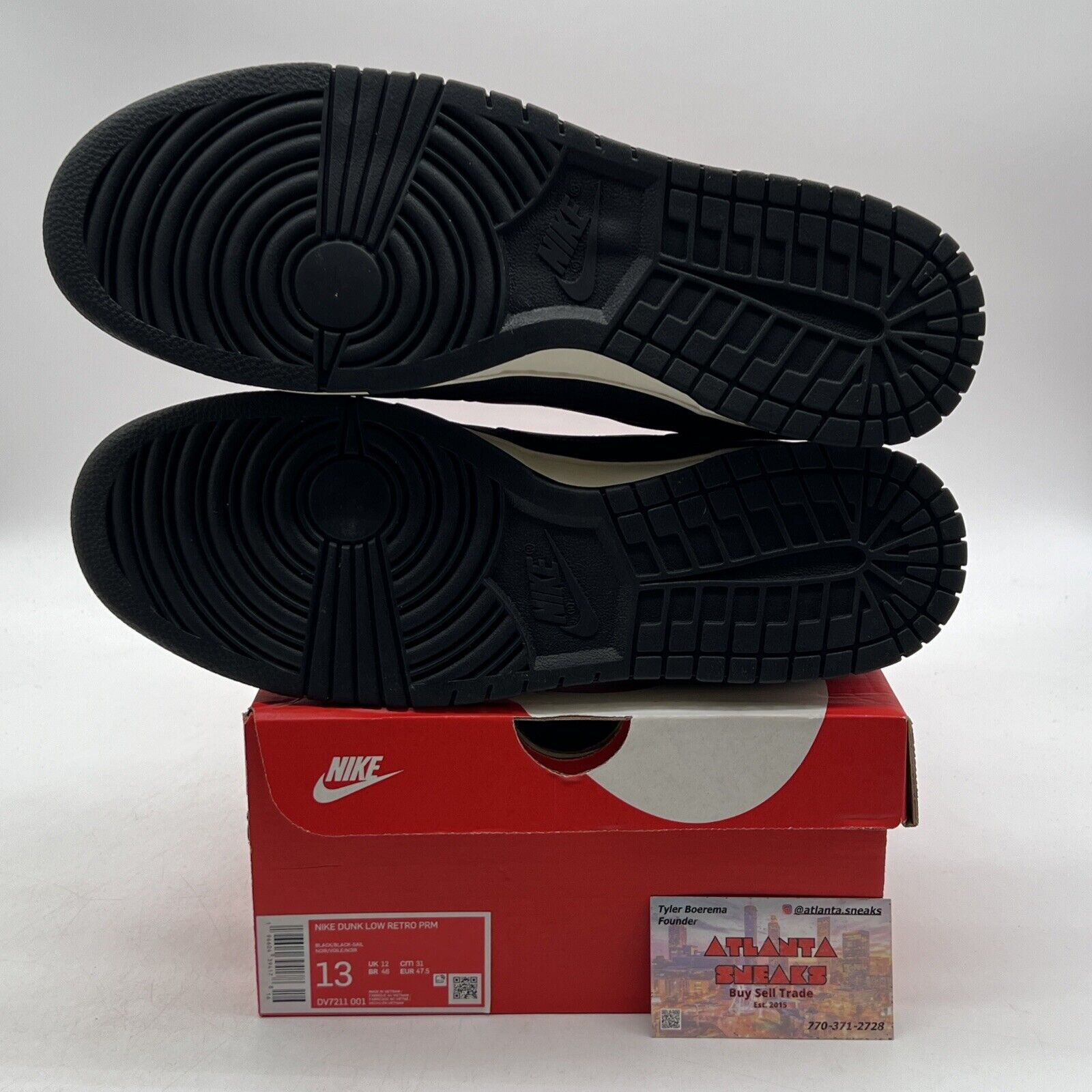 Size 13 - Nike Dunk Low Black Canvas White (DV7211-001)