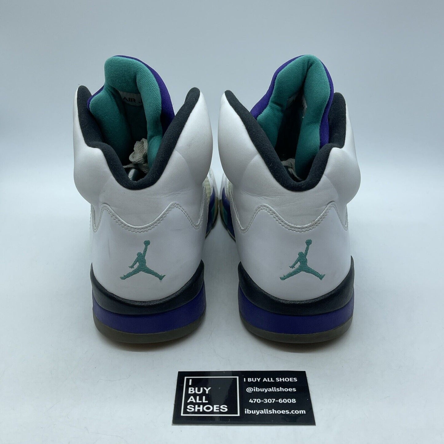 Size 12 - Jordan 5 Retro Grape 2013 White Blue Purple Leather Suede (136027-108)