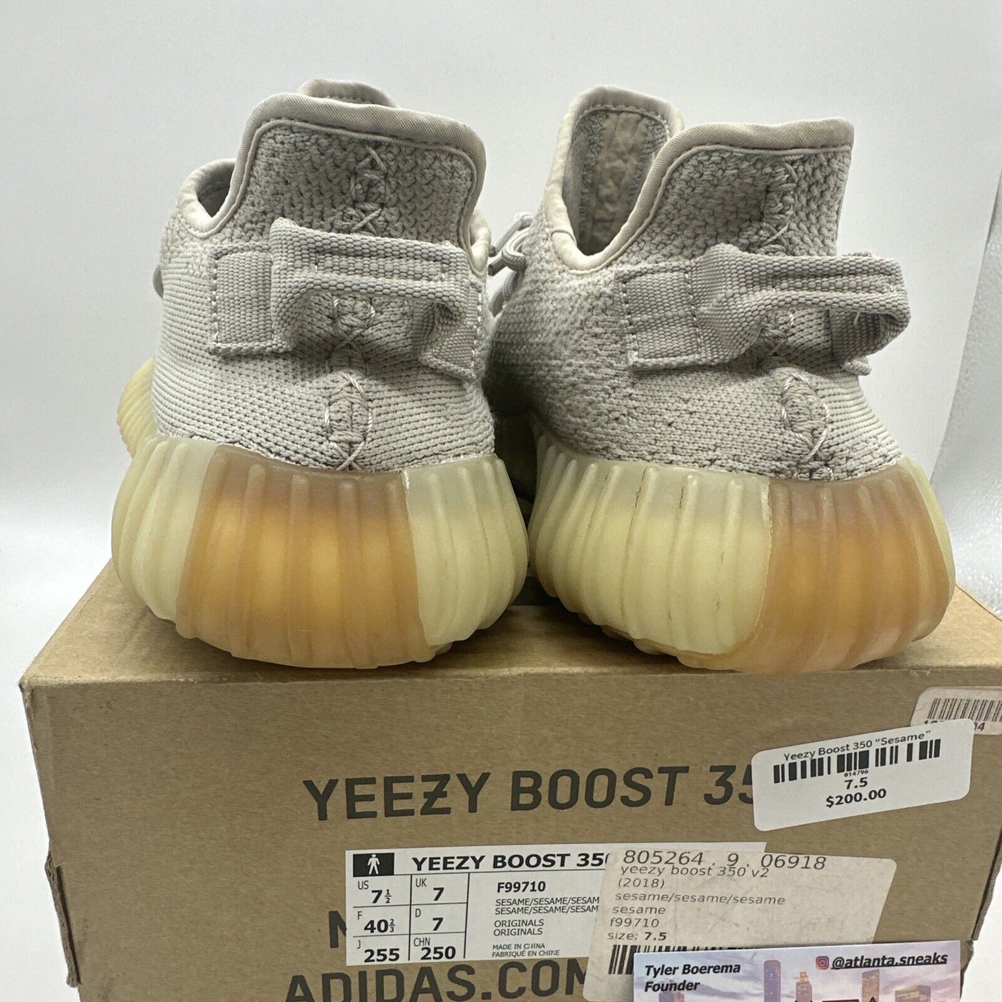 Size 7.5 - adidas Yeezy Boost 350 V2 Low Sesame