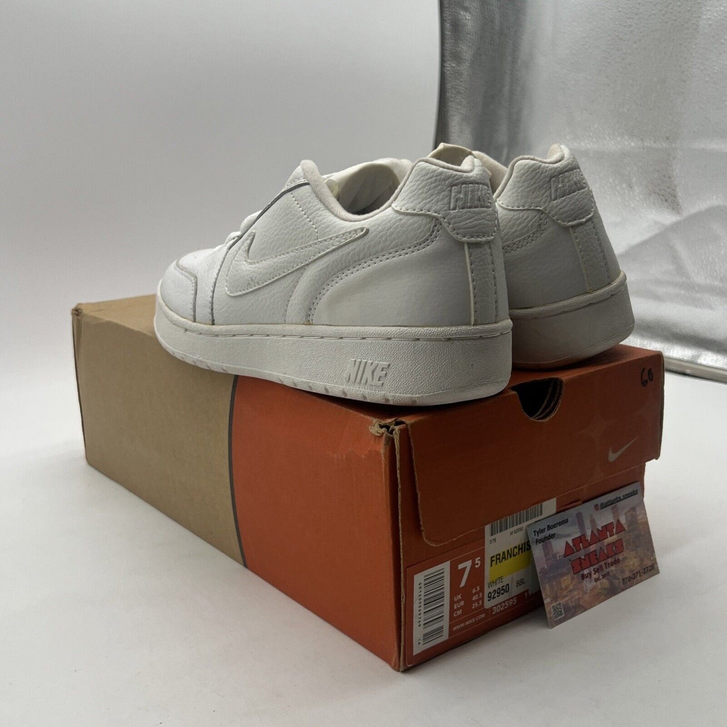 Size 7.5 - Nike Court Vision Low ‘Triple White’ (302595-111)