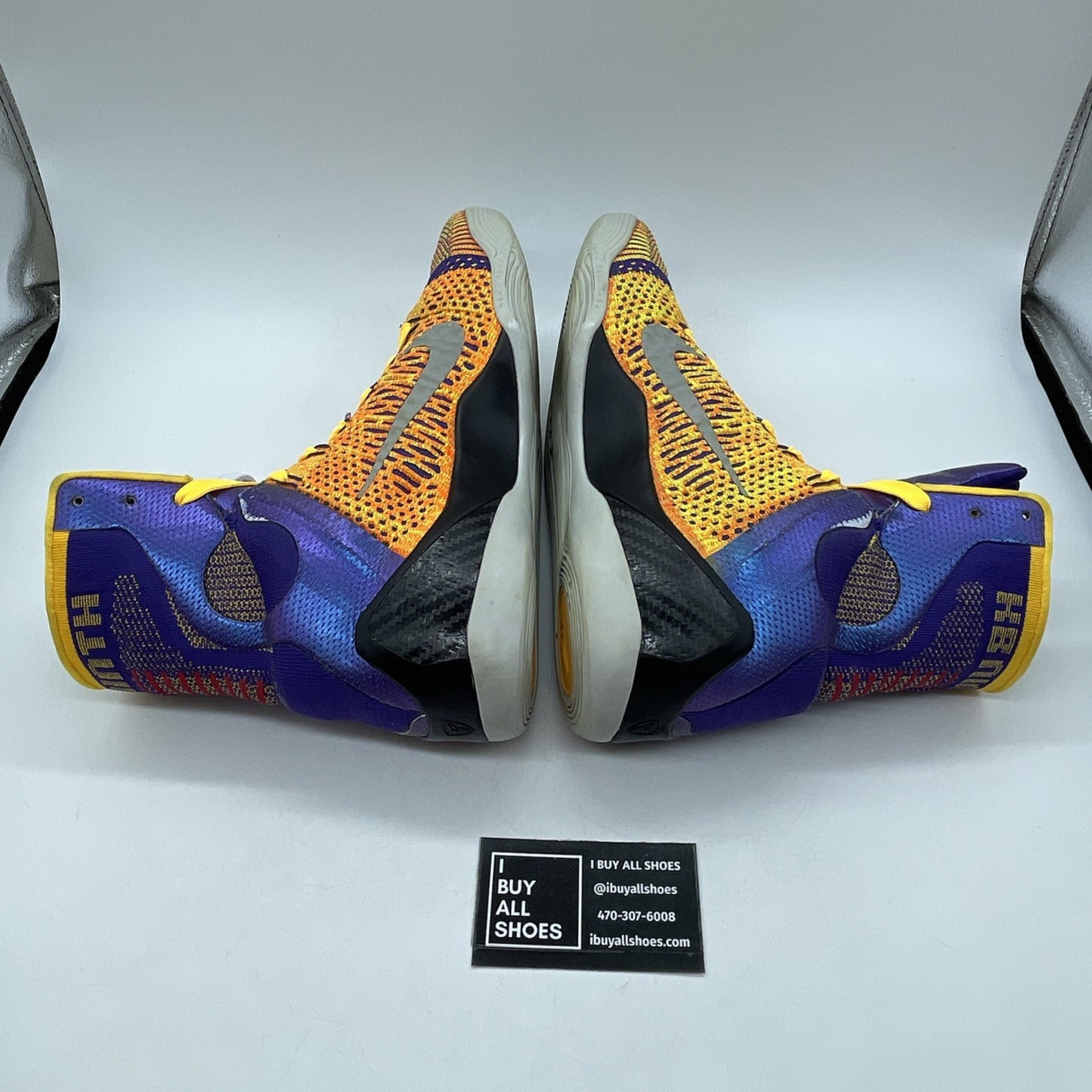Size 10.5 - Nike Kobe 9 Elite Team Showtime purple Silver Suede (630847-500)