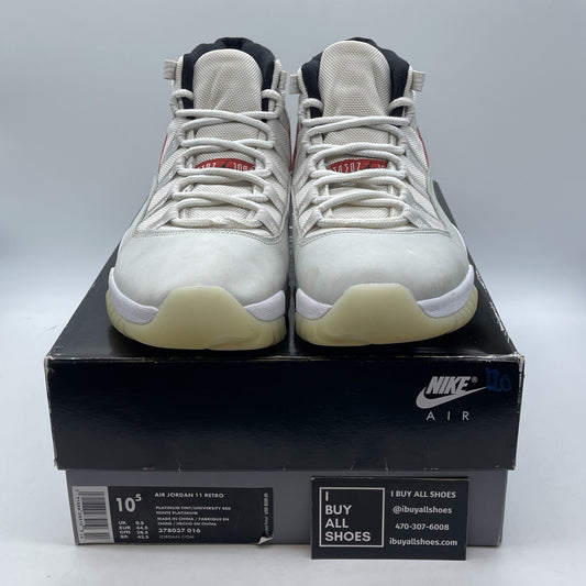 Size 10.5 - Air Jordan 11 Retro Platinum Tint Black Suede (378037-016)