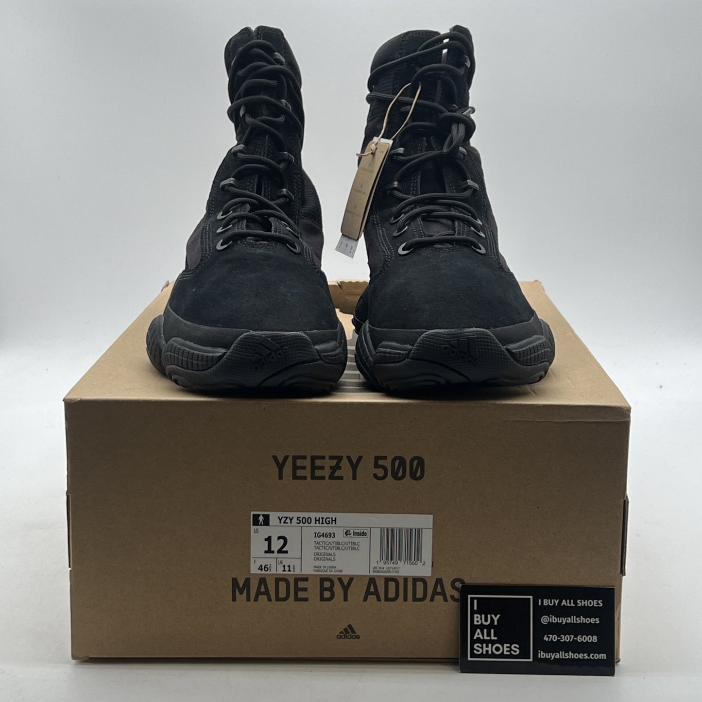 Size 12 - adidas Yeezy 500 High Utility Black (IG4693)