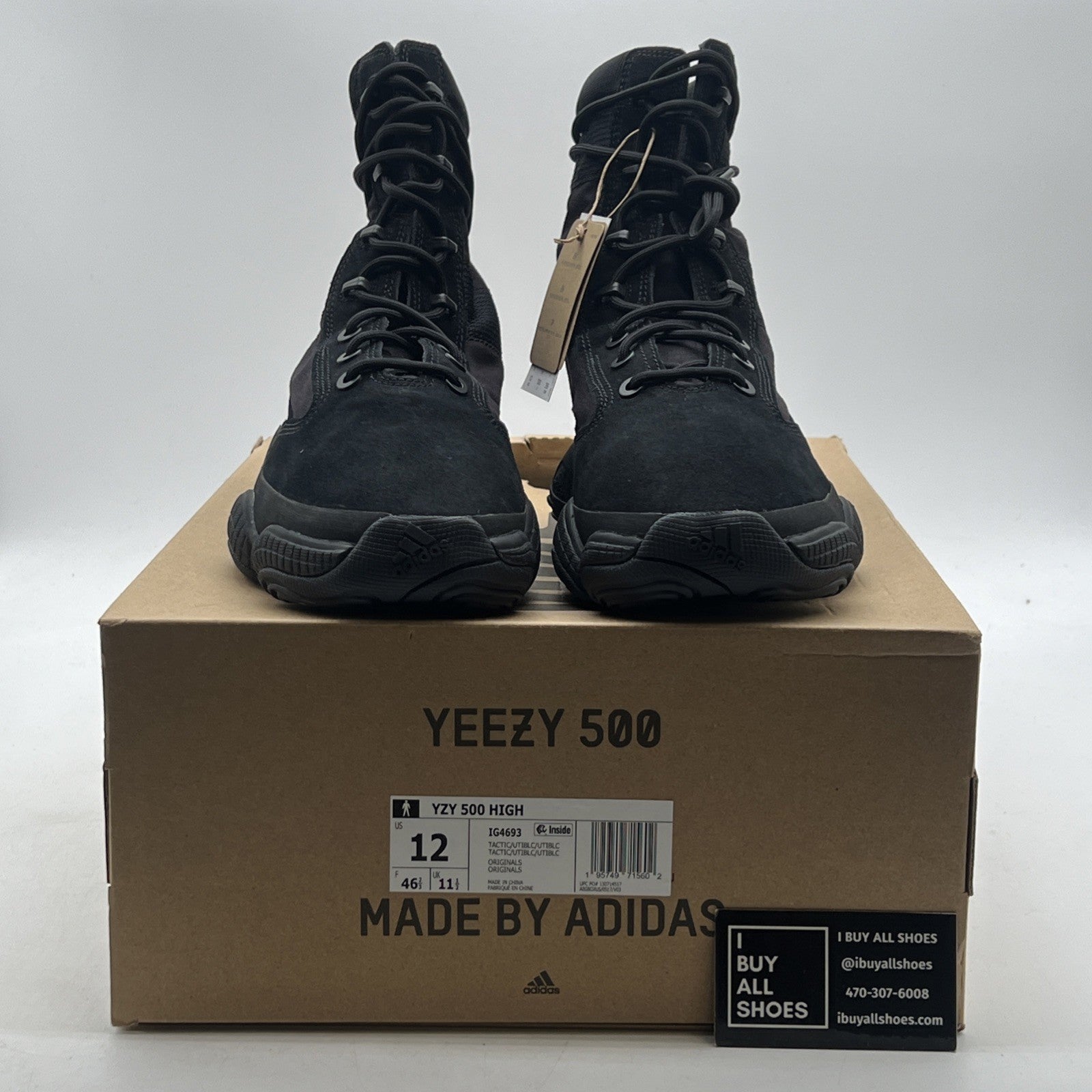 Size 12 - adidas Yeezy 500 High Utility Black (IG4693)