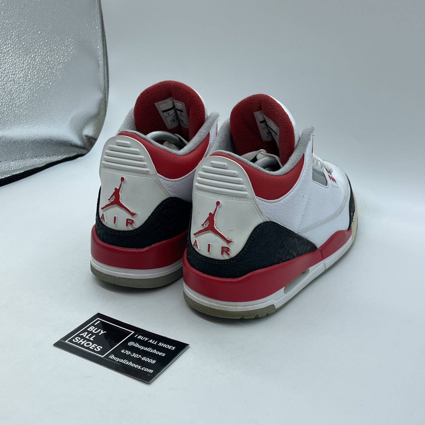 Size 9 - Air Jordan 3 Retro 2013 Fire Red Black White Leather (136064-120)