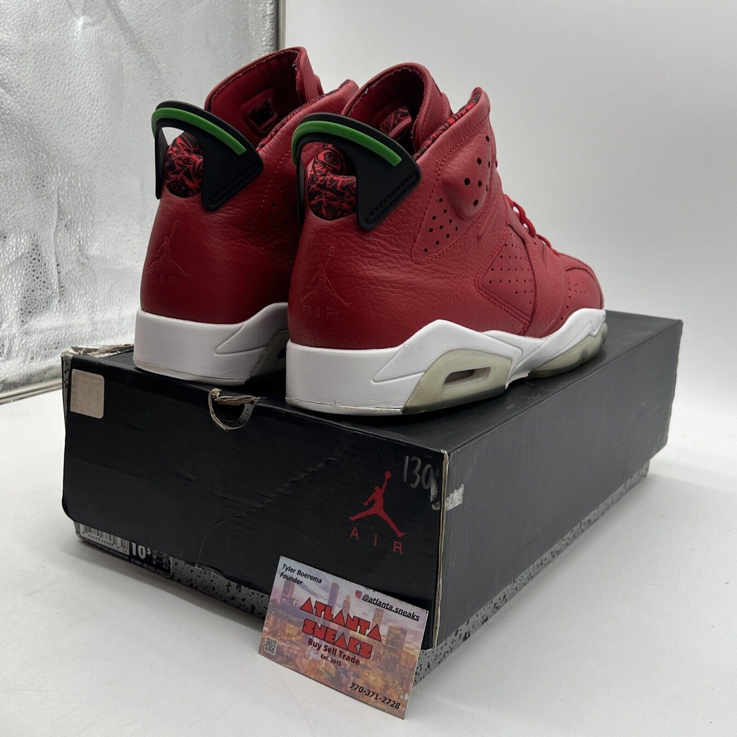 Size 10.5 - Air Jordan 6 Spizike History of Jordan Red White Leather 694091-625