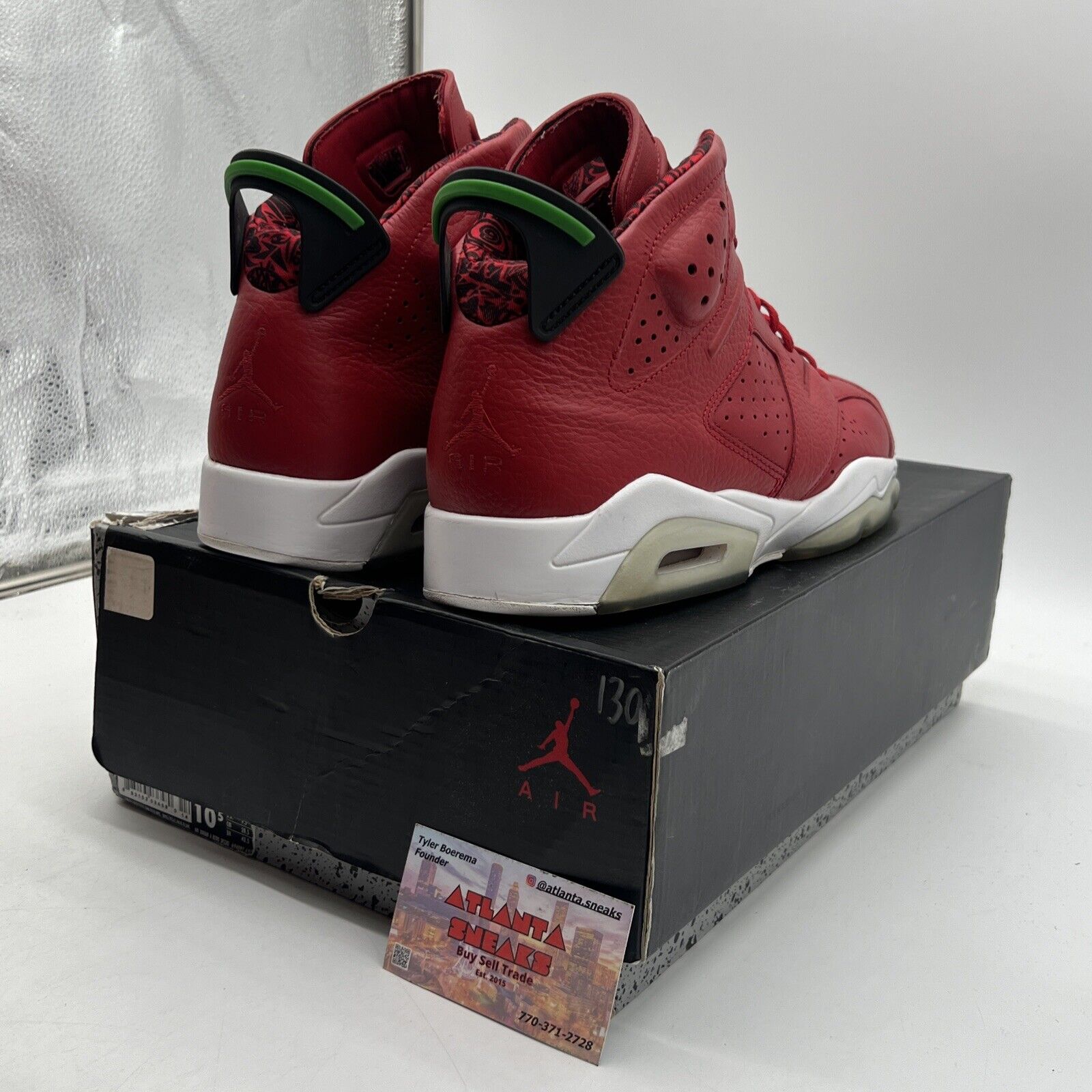 Size 10.5 - Air Jordan 6 Spizike History of Jordan Red White Leather 694091-625